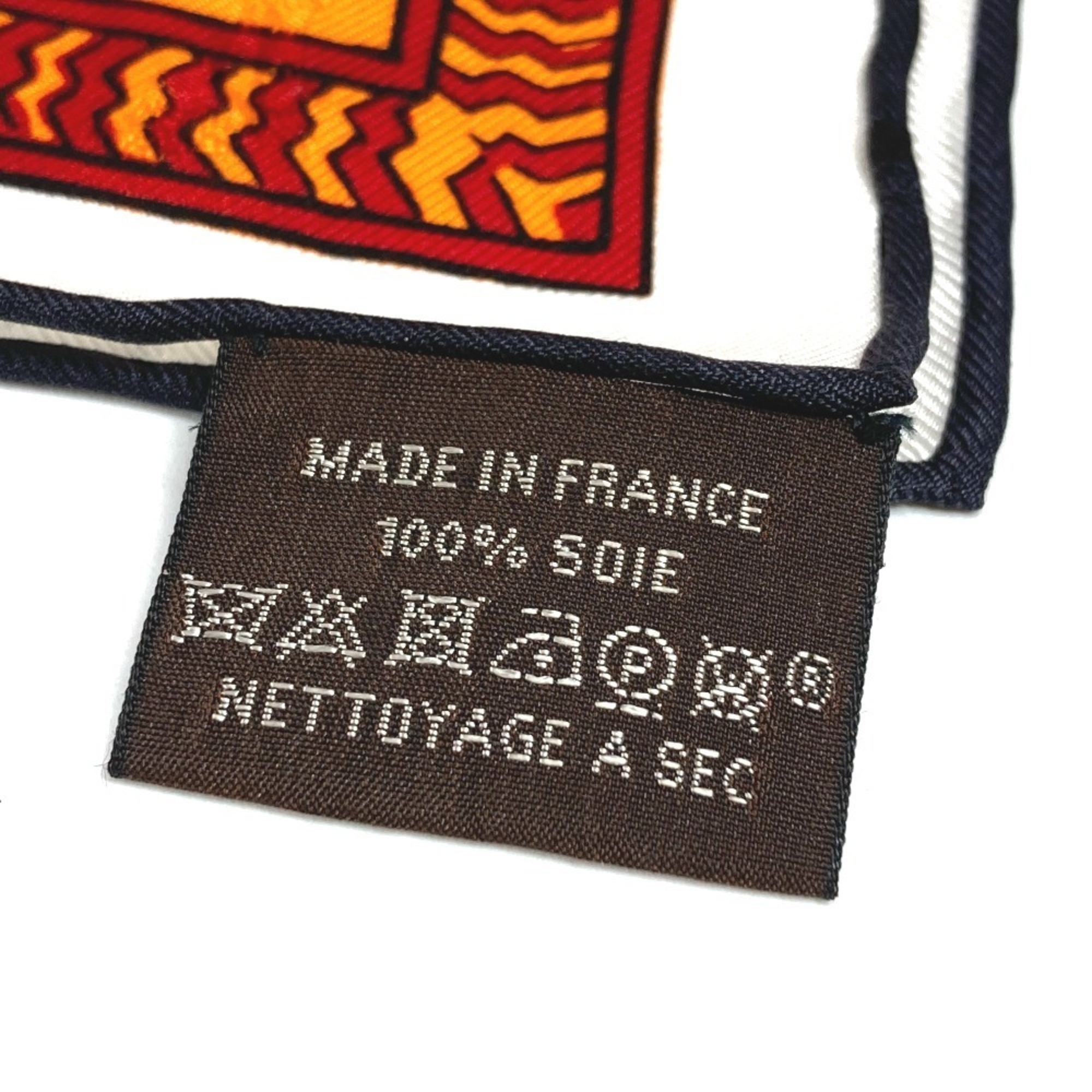 HERMES Carré 90, Quadrige galon quadri au bloc, silk scarf, women's, orange