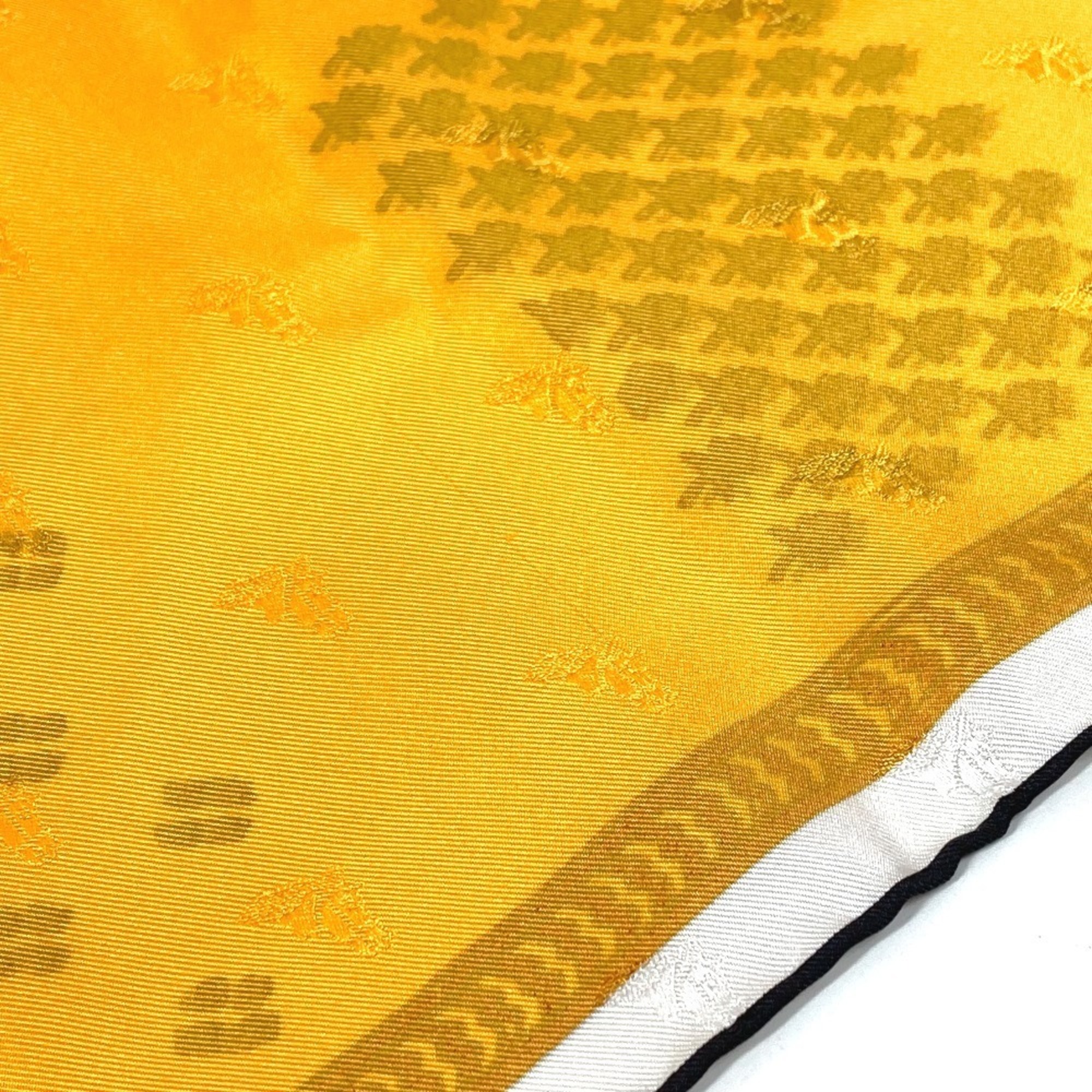 HERMES Carré 90, Quadrige galon quadri au bloc, silk scarf, women's, orange