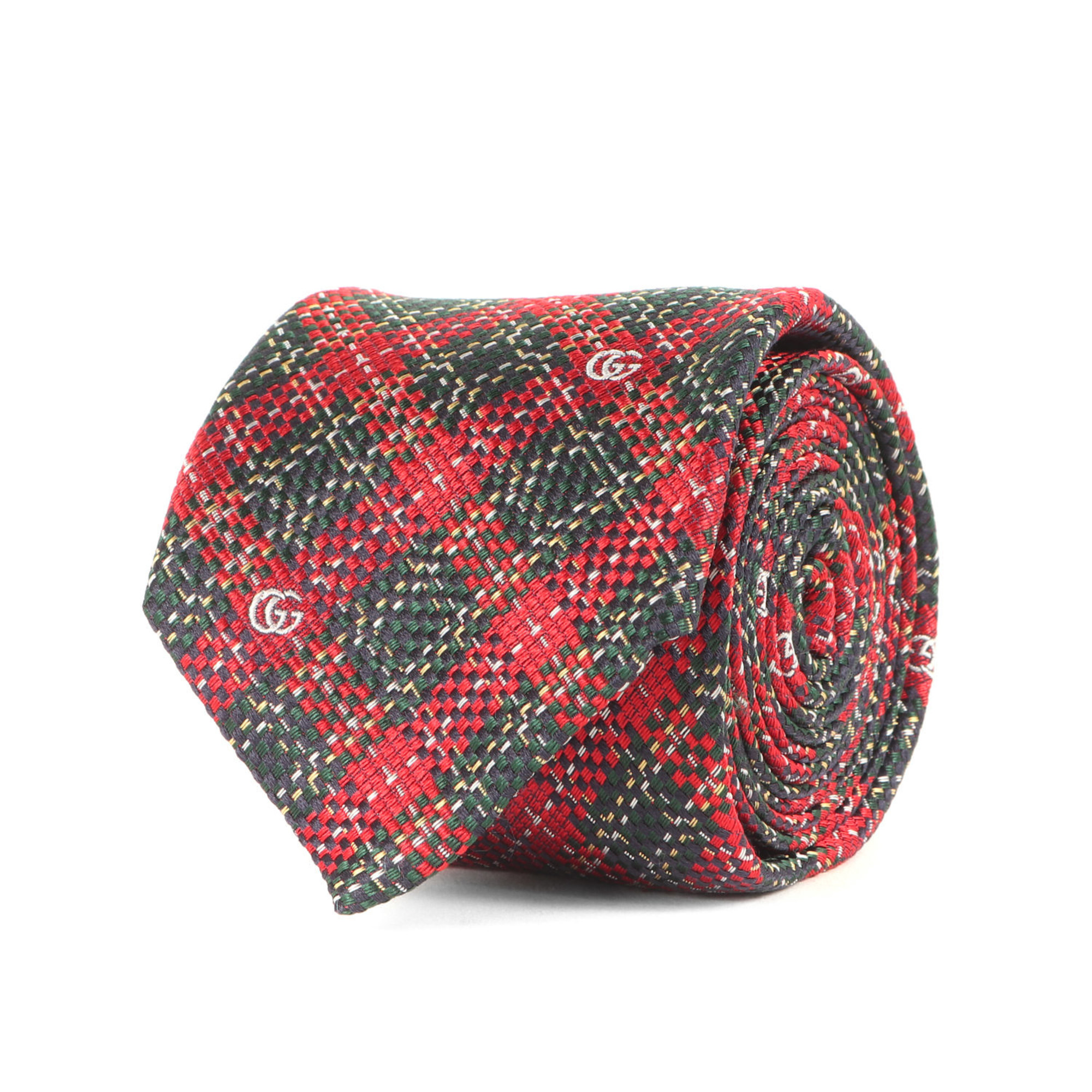 GUCCI GG Monogram Tartan Silk Red Check Men’s K4615