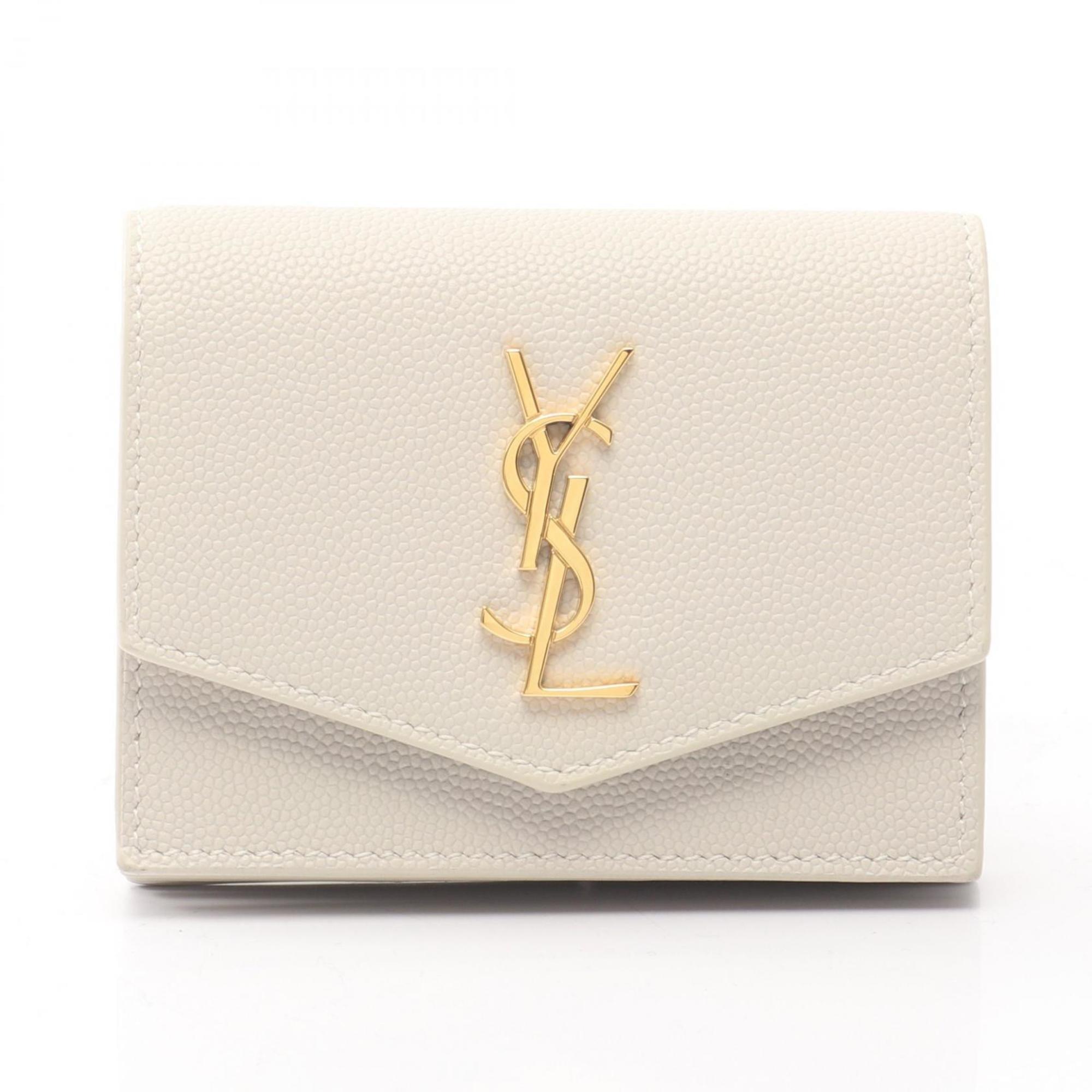 Yves Saint Laurent Saint Laurent Paris Uptown Leather Business Card Case, Black, Women’s, 607685
