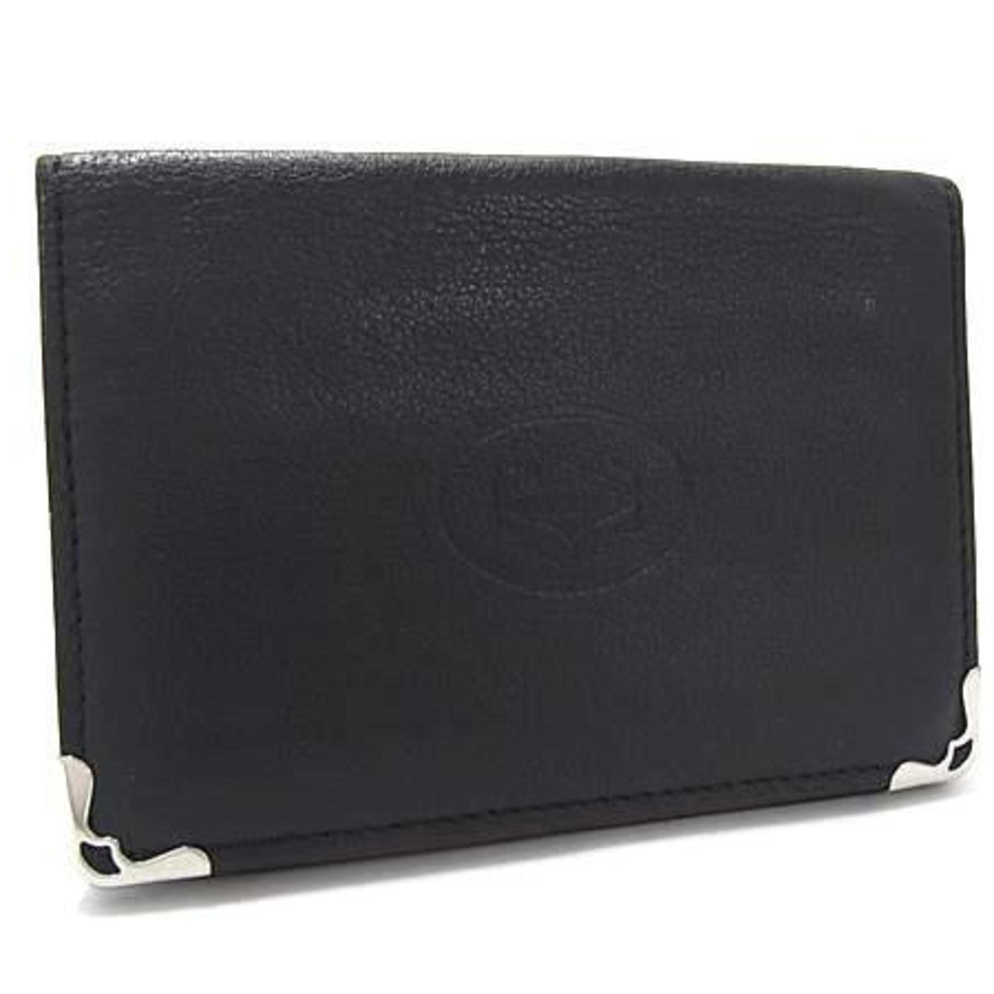 Cartier Must Line Business Card Case – Black and Bordeaux Leather for Men