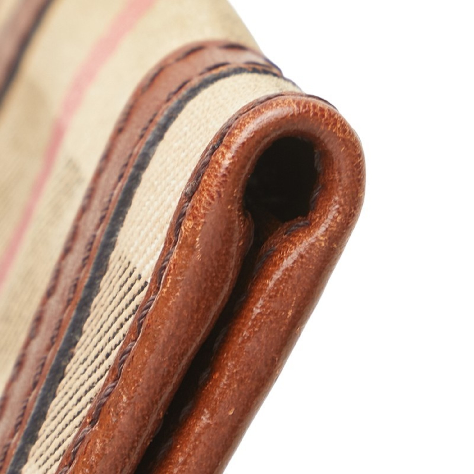 Burberry Nova Check Pass Case, Business Card Beige Multicolor Canvas and Leather, Women's, BURBERRY