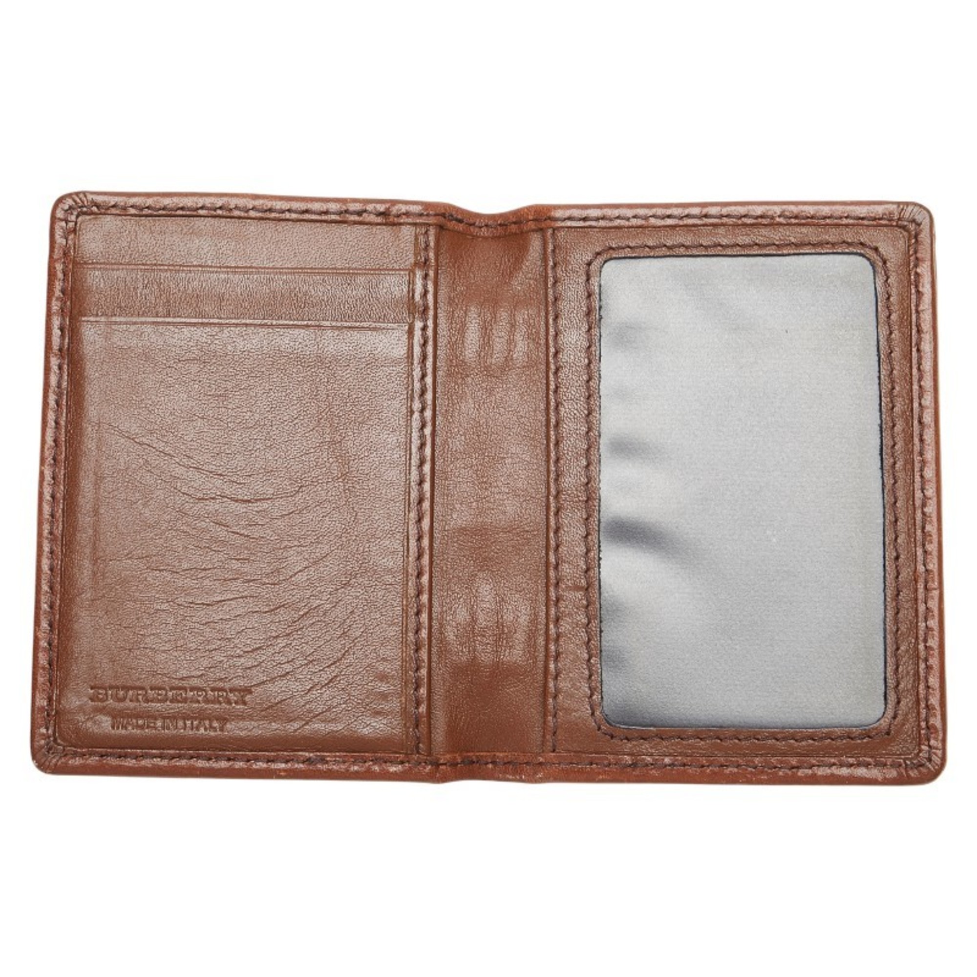 Burberry Nova Check Pass Case, Business Card Beige Multicolor Canvas and Leather, Women's, BURBERRY