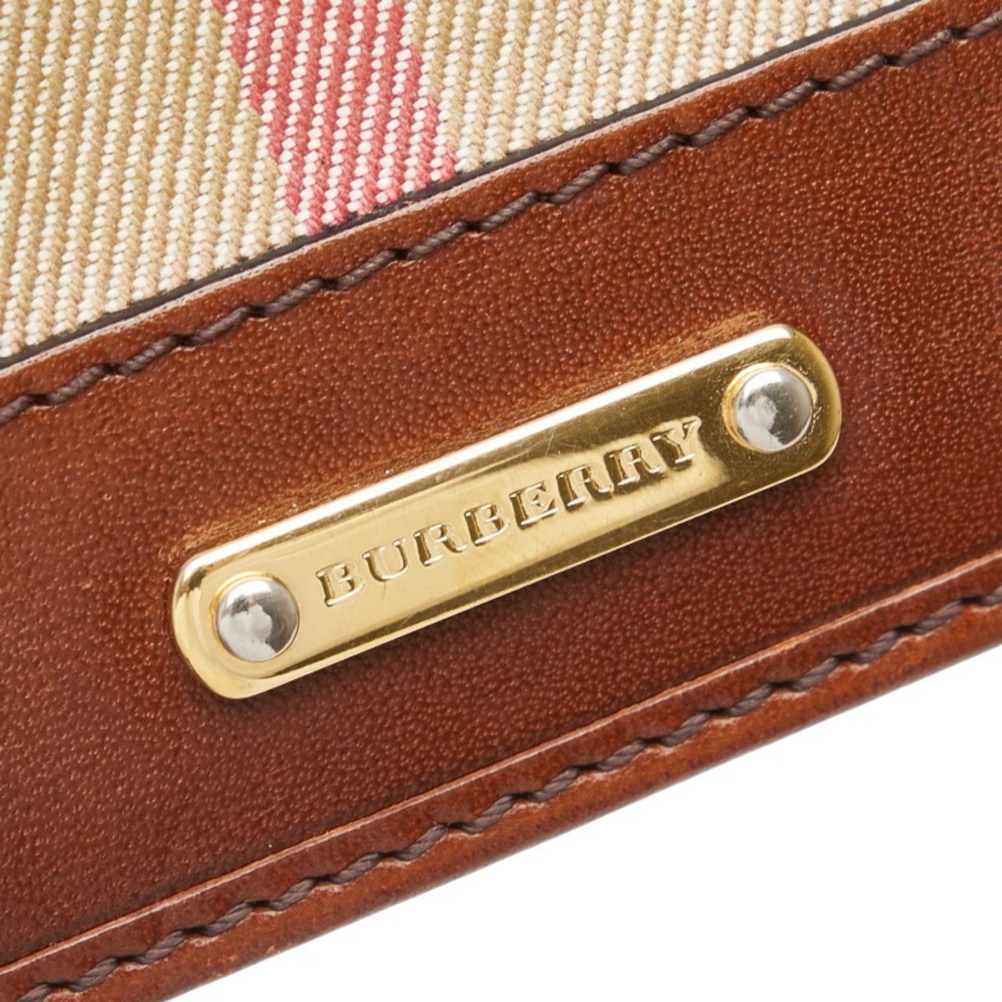 Burberry Nova Check Pass Case, Business Card Beige Multicolor Canvas and Leather, Women's, BURBERRY