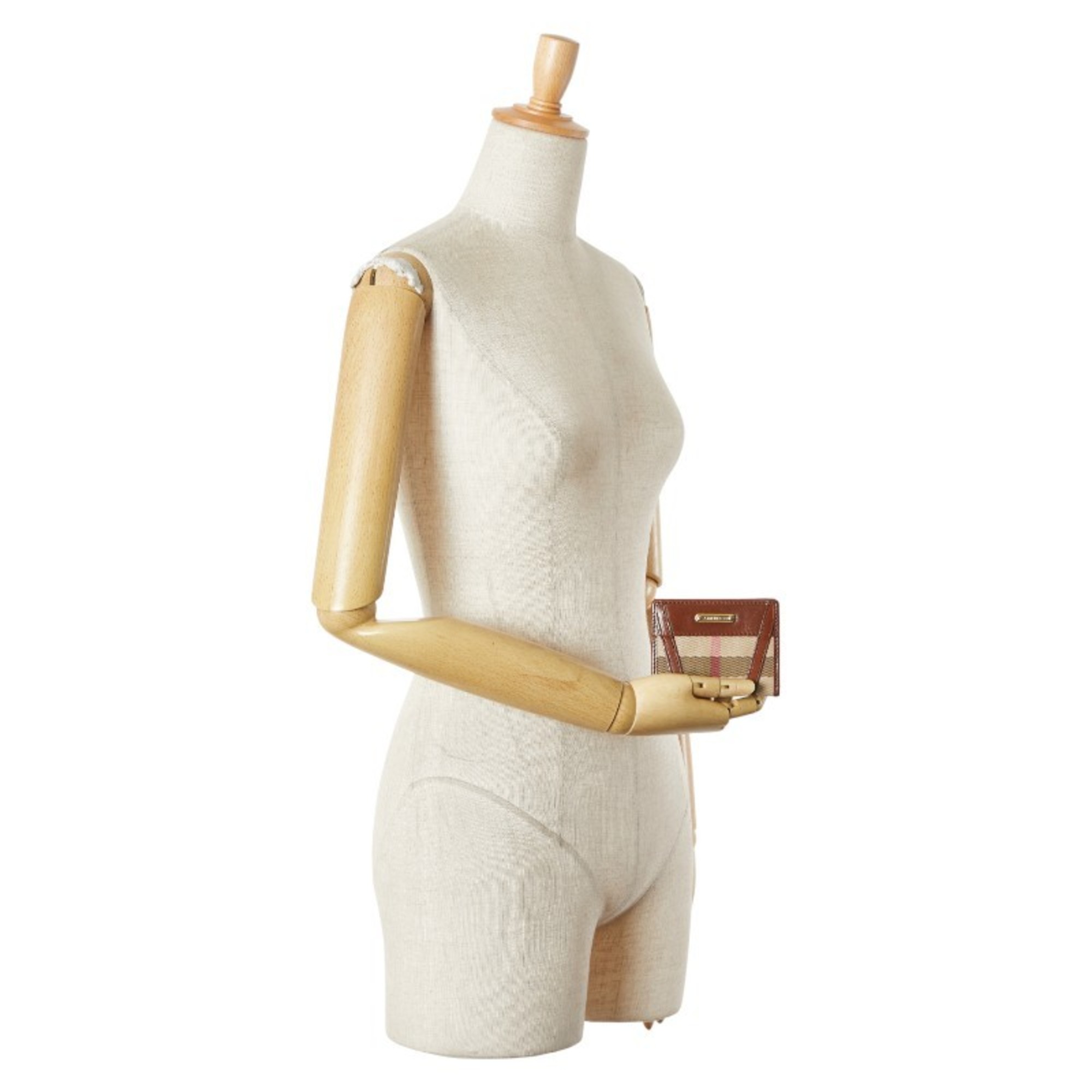 Burberry Nova Check Pass Case, Business Card Beige Multicolor Canvas and Leather, Women's, BURBERRY