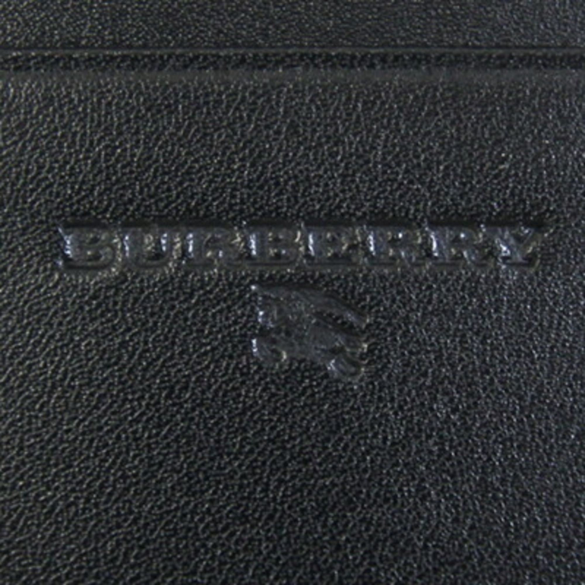 Burberry Card Case 1169738 Black Leather Check Men's BURBERRY