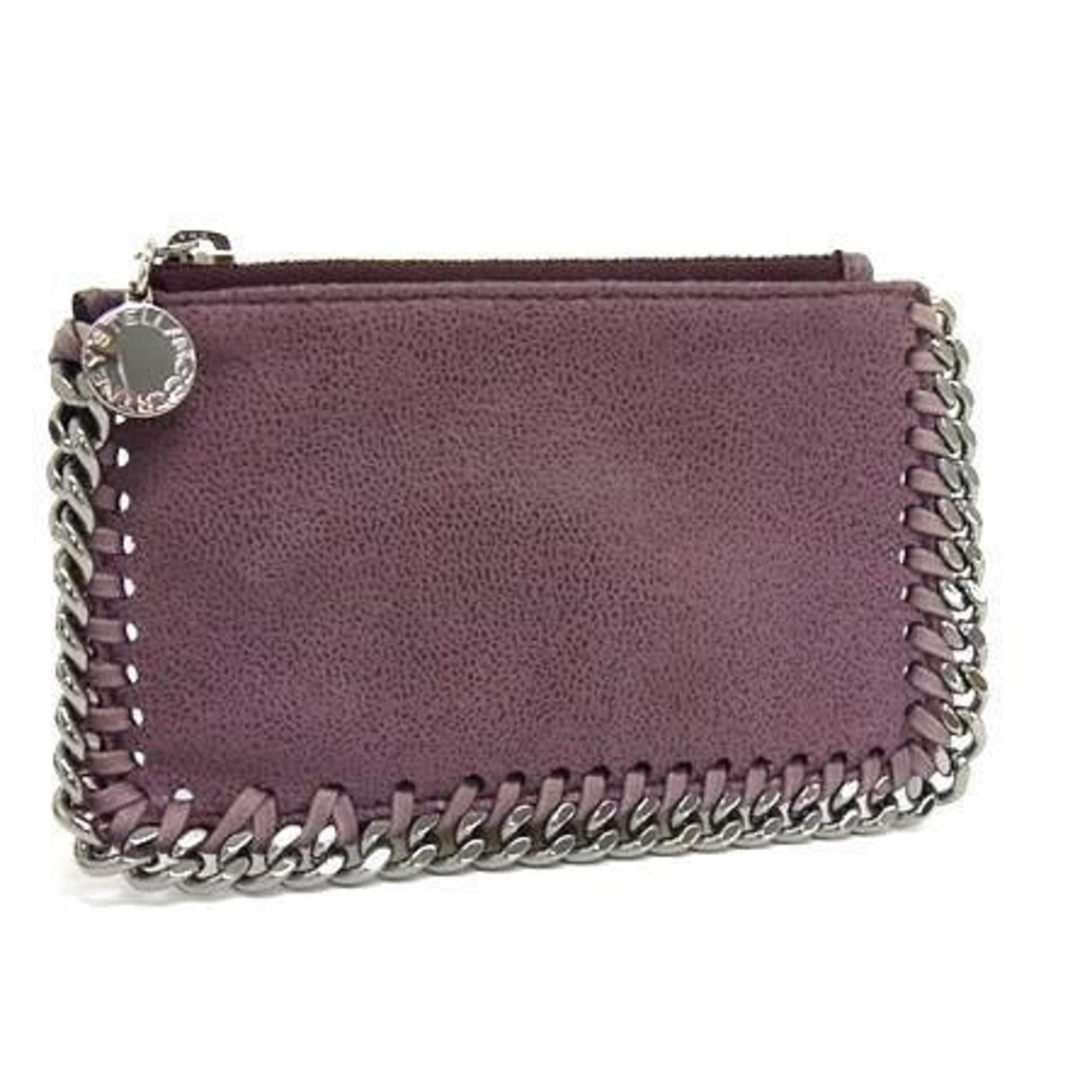 STELLA McCARTNEY Falabella Fragment Case 422364, Purple Eco-Leather, Men’s and Women’s, Silver Business Card