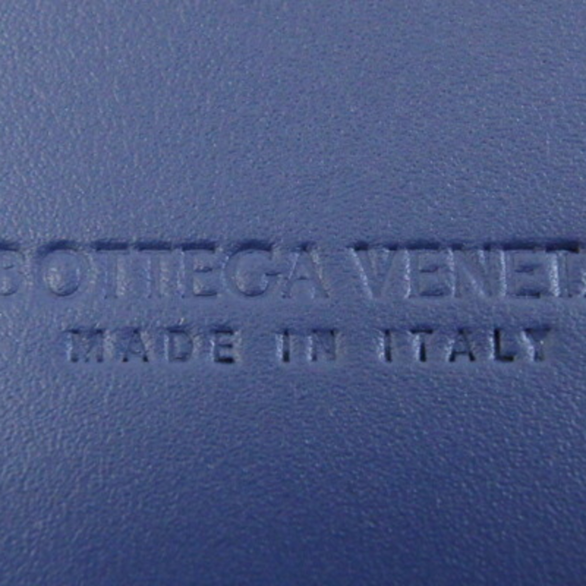 Bottega Veneta Intrecciato Business Card Case 605720 Blue Leather Case/Pass for Men