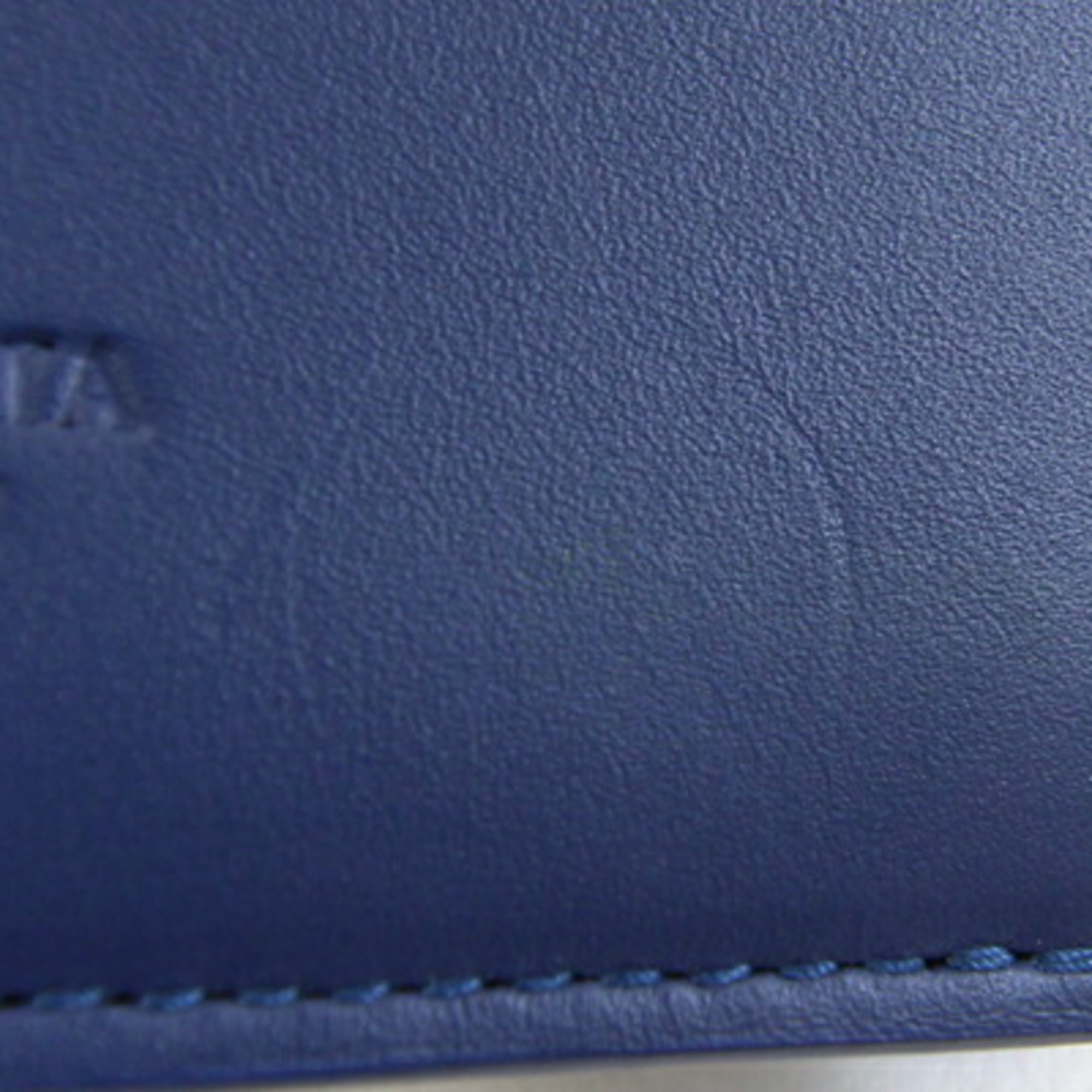 Bottega Veneta Intrecciato Business Card Case 605720 Blue Leather Case/Pass for Men