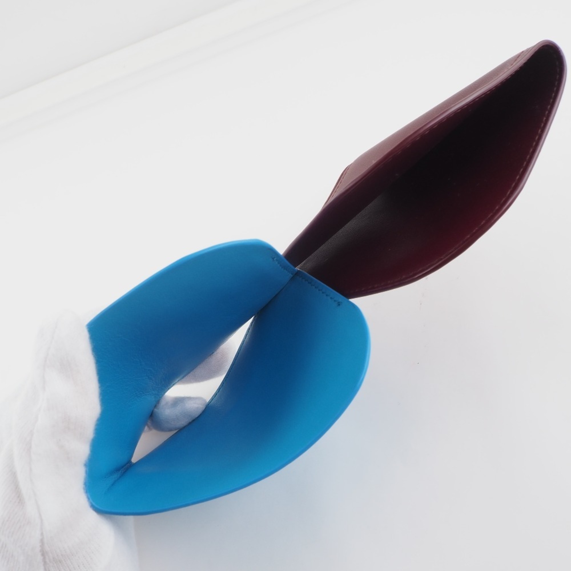 Bottega Veneta leather red unisex card case A+ rank