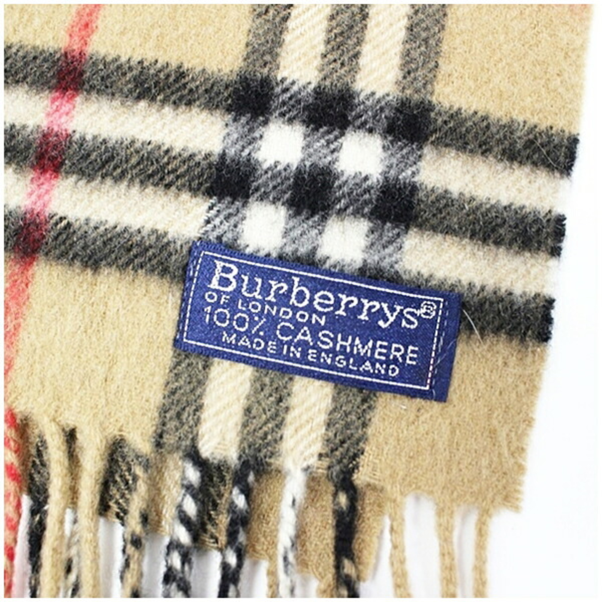 Burberry Cashmere Scarf, Camel x Check, 144 31 cm, Burberry, Men's & Women's