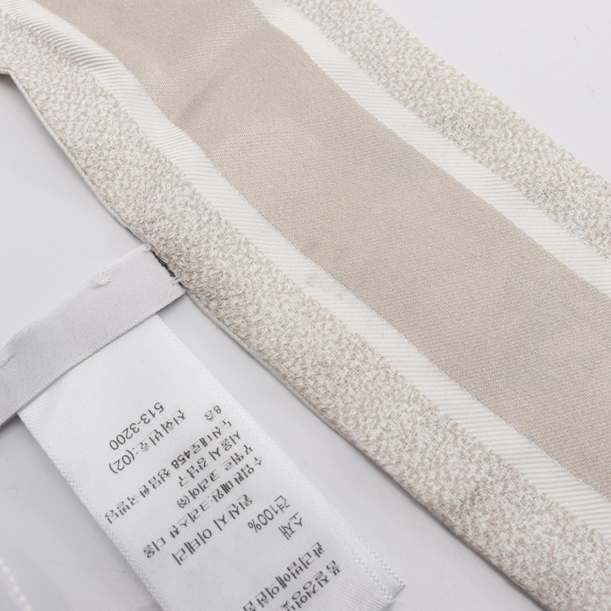 Christian Dior D-Floral Mitzah Silk Scarf for Women, White, Beige, Multicolor, 24FCO106I606