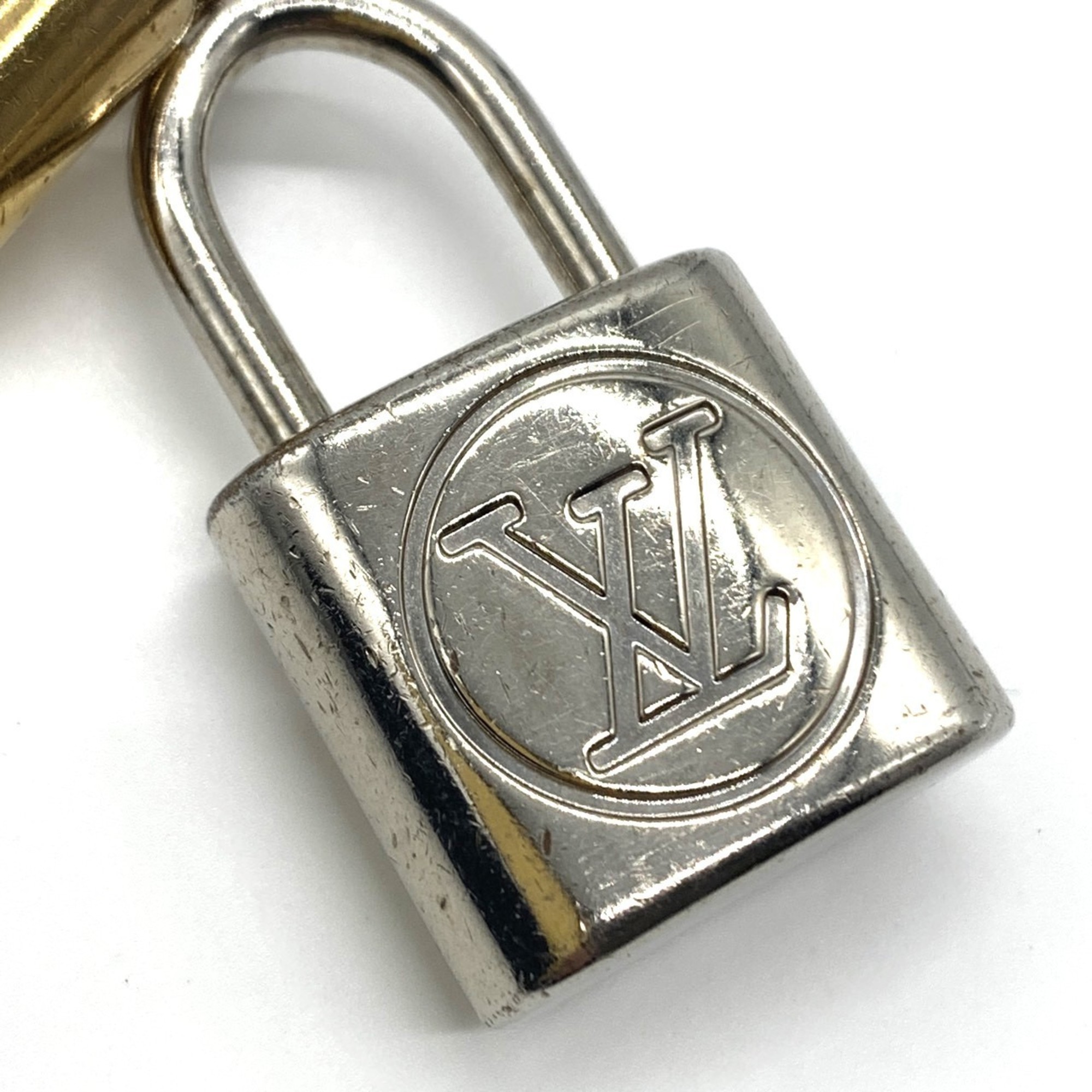 Louis Vuitton Kaleido V Padlock Keychain Charm Keyring M67376 GP Gold Silver LOUIS VUITTON