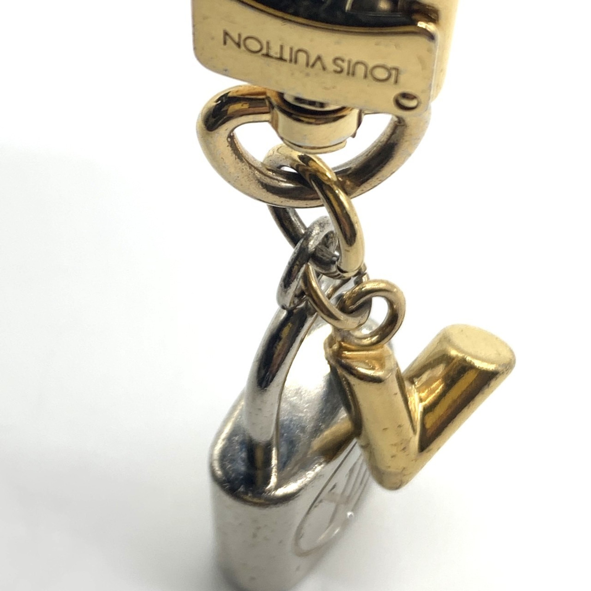 Louis Vuitton Kaleido V Padlock Keychain Charm Keyring M67376 GP Gold Silver LOUIS VUITTON