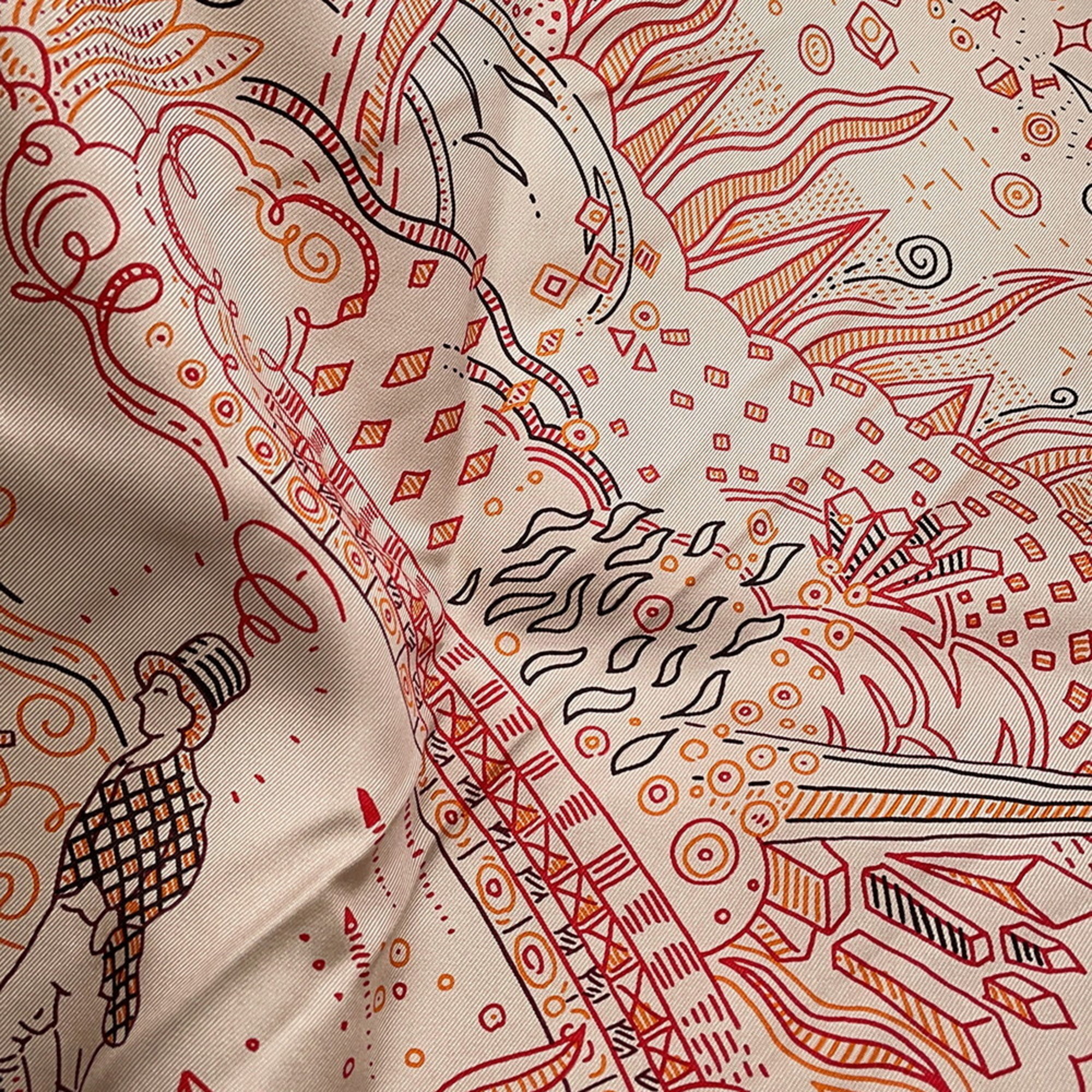 Hermès Scarf/Muffler Carré 90 Please Hold the Line HERMES Silk 2025