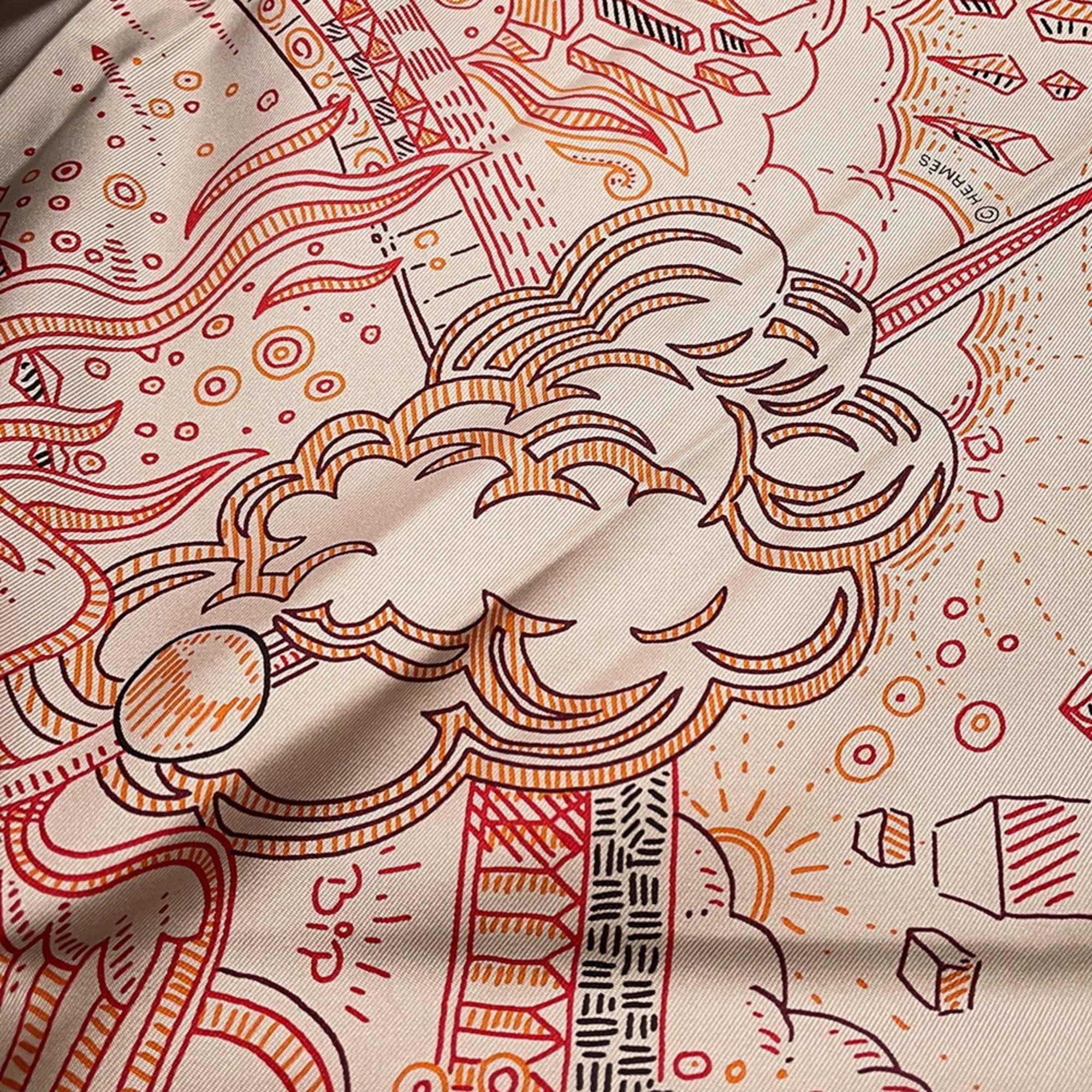 Hermès Scarf/Muffler Carré 90 Please Hold the Line HERMES Silk 2025