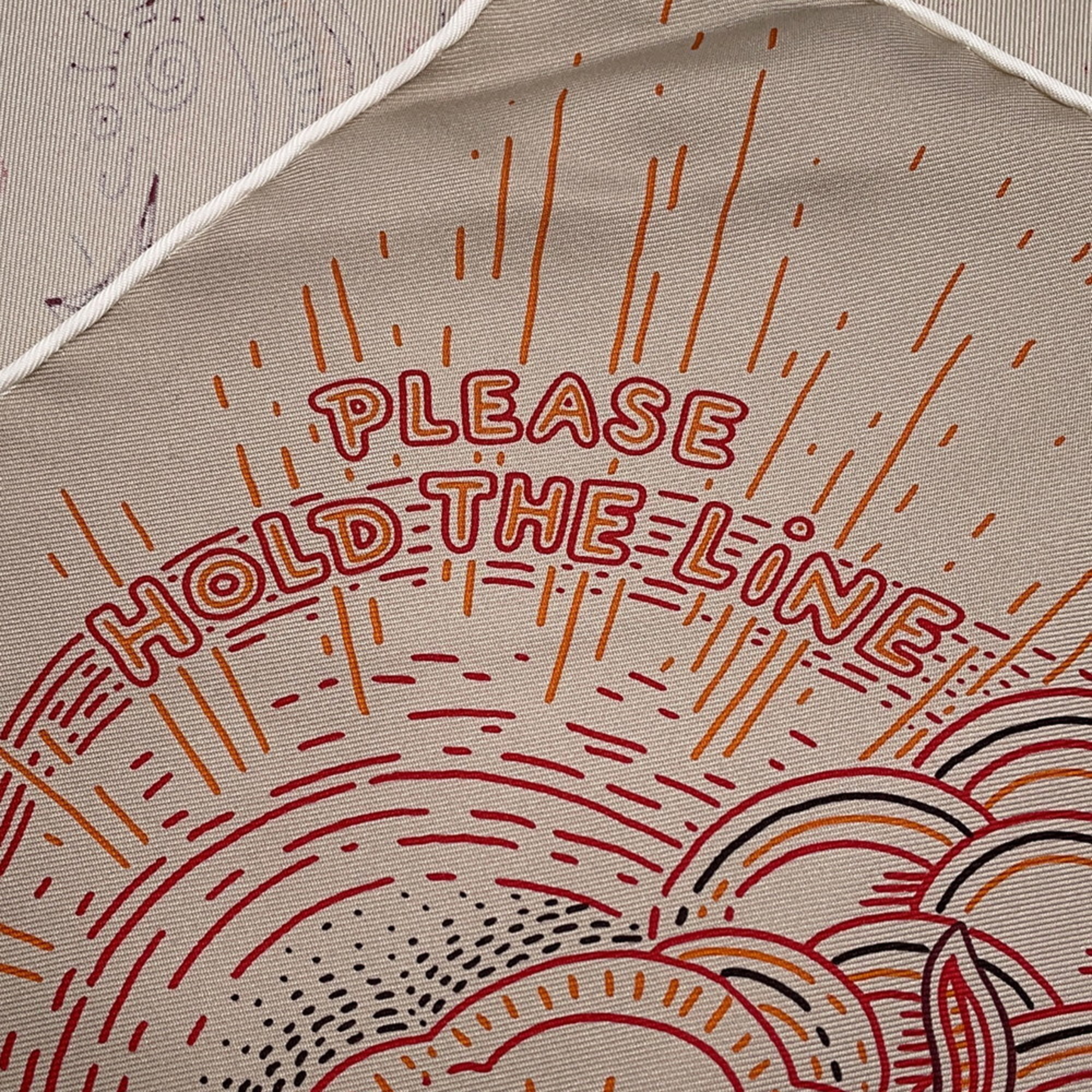 Hermès Scarf/Muffler Carré 90 Please Hold the Line HERMES Silk 2025