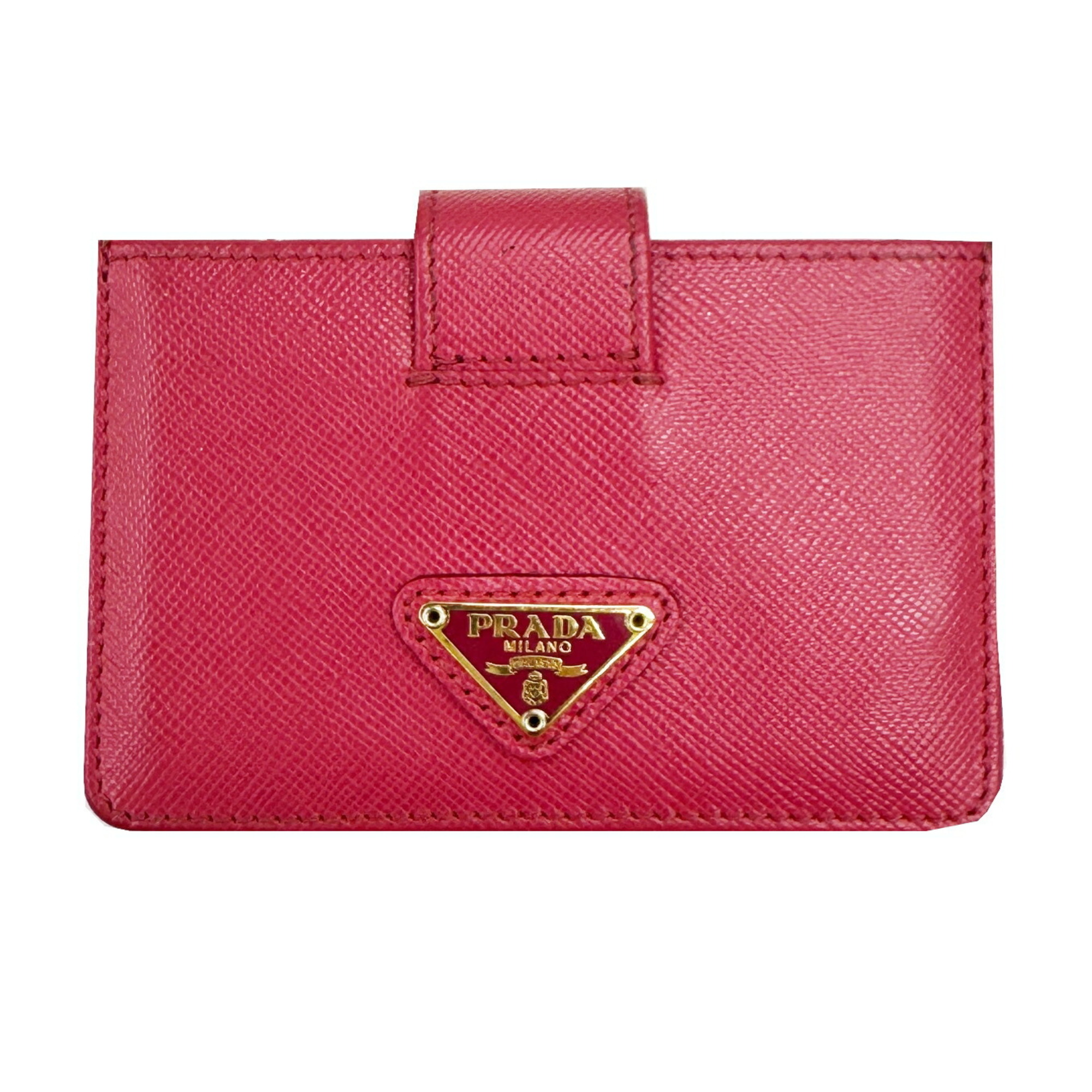 PRADA Prada Card Holder, Business Case, Saffiano Fiocco Pink Leather for Women
