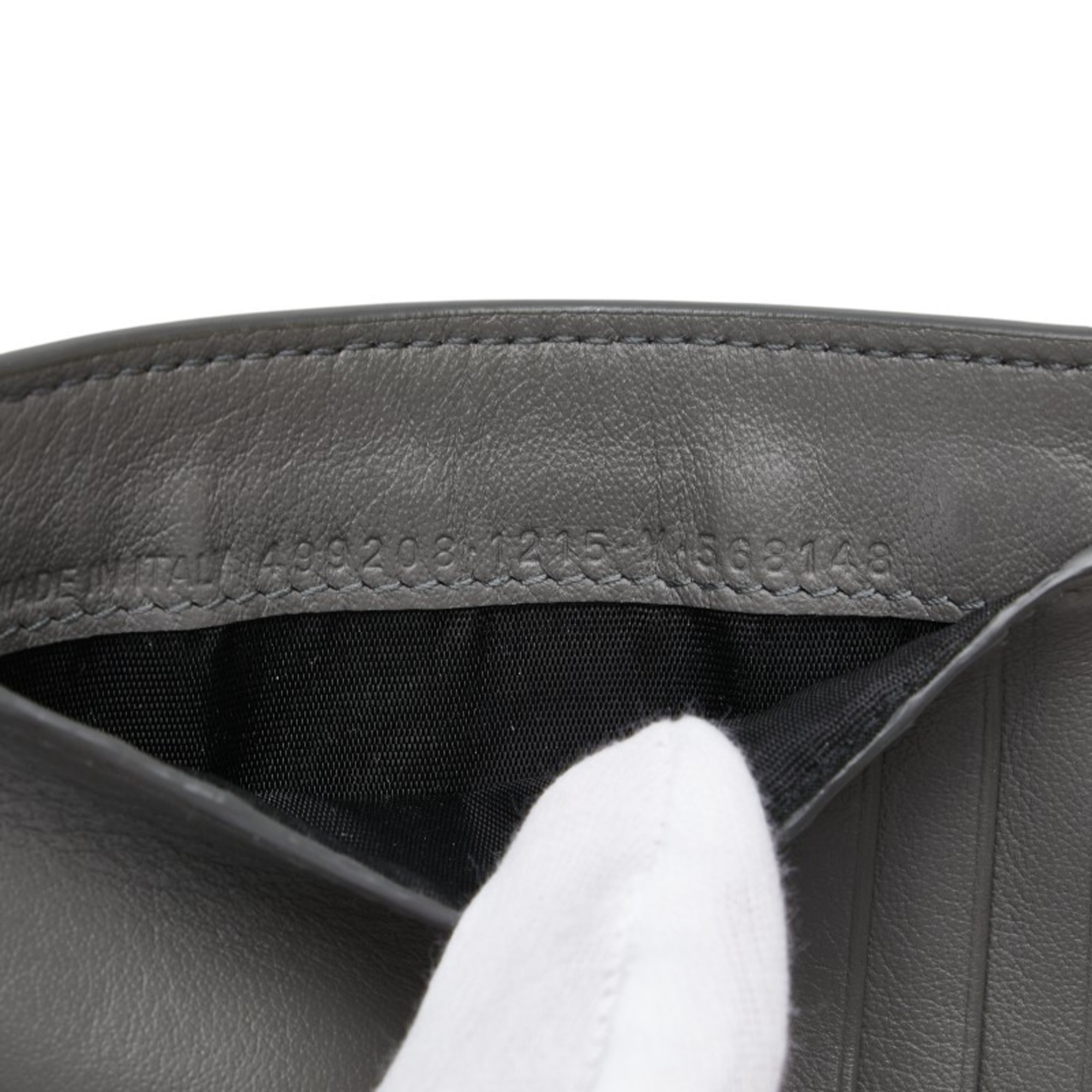 Balenciaga Card Case, Coin Fragment Case 499203 Gray Leather Men's BALENCIAGA