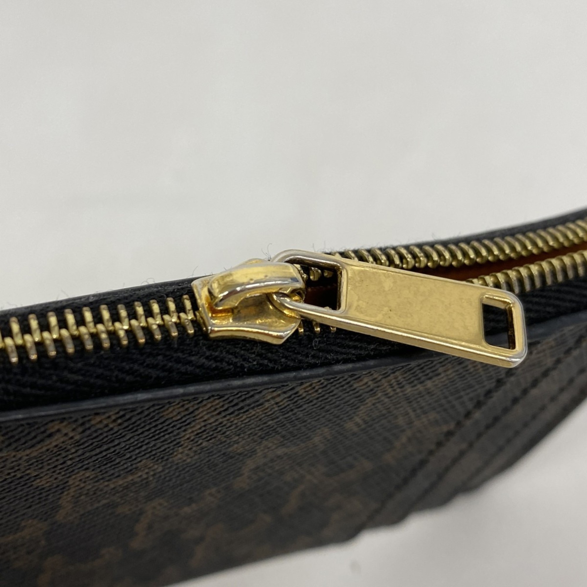 Celine Triomphe Card Case in Brown and Black for Women