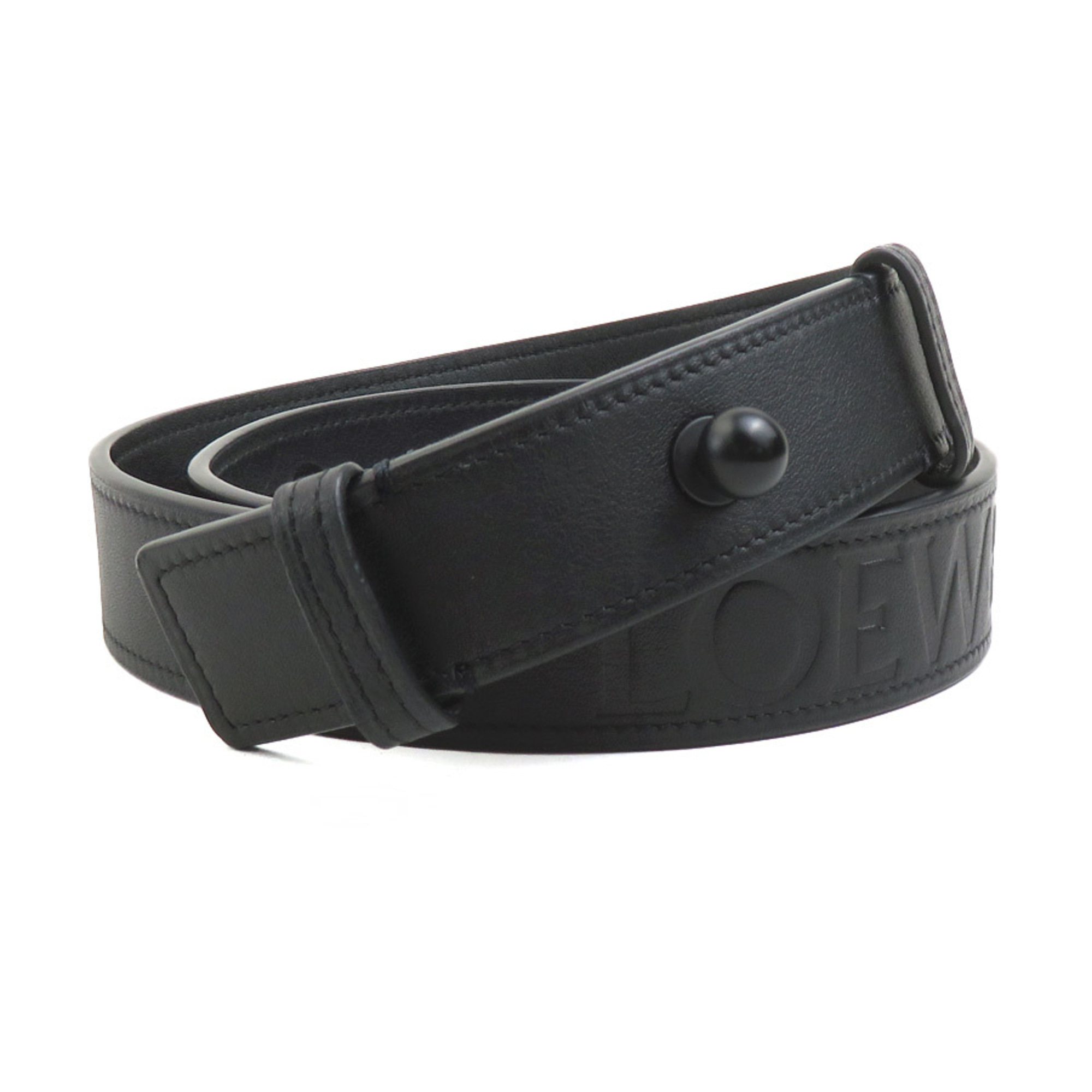 LOEWE Belt Leather Black Men’s Women’s r10495k