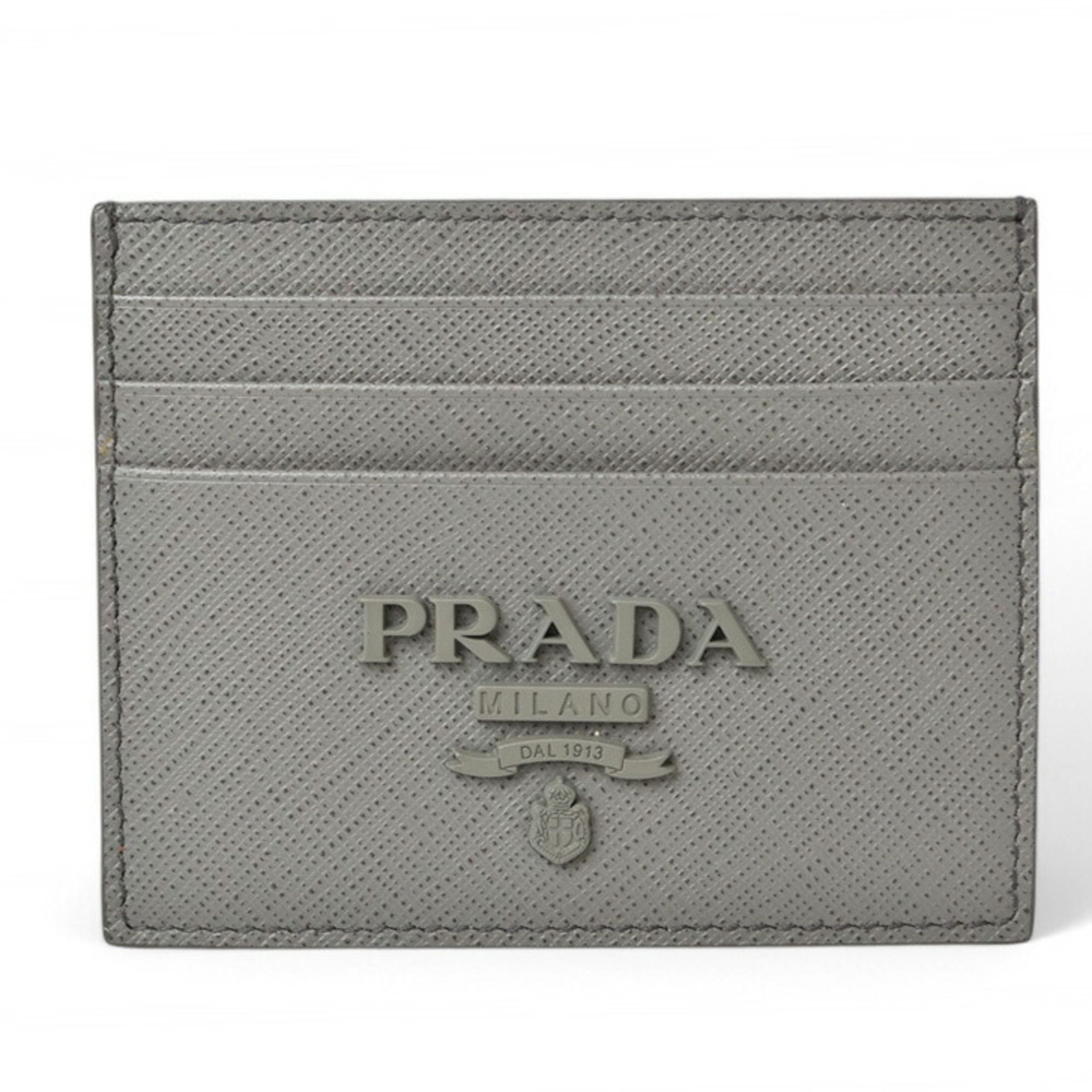 Prada Card Case Business Holder PRADA SAFFIANO Saffiano Light Grey 1MC025