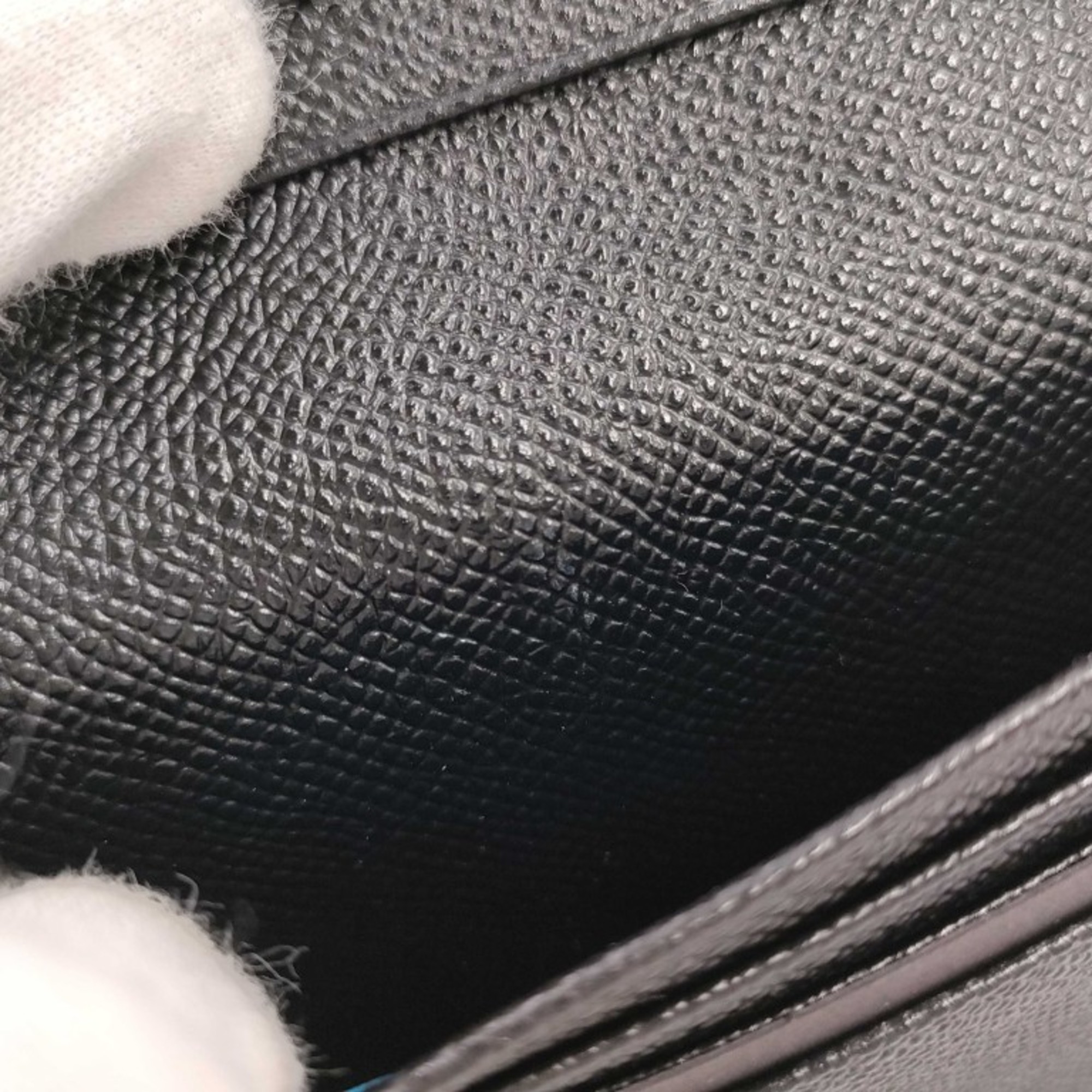 BVLGARI Business Card Case 280297 Black Leather for Men and Women