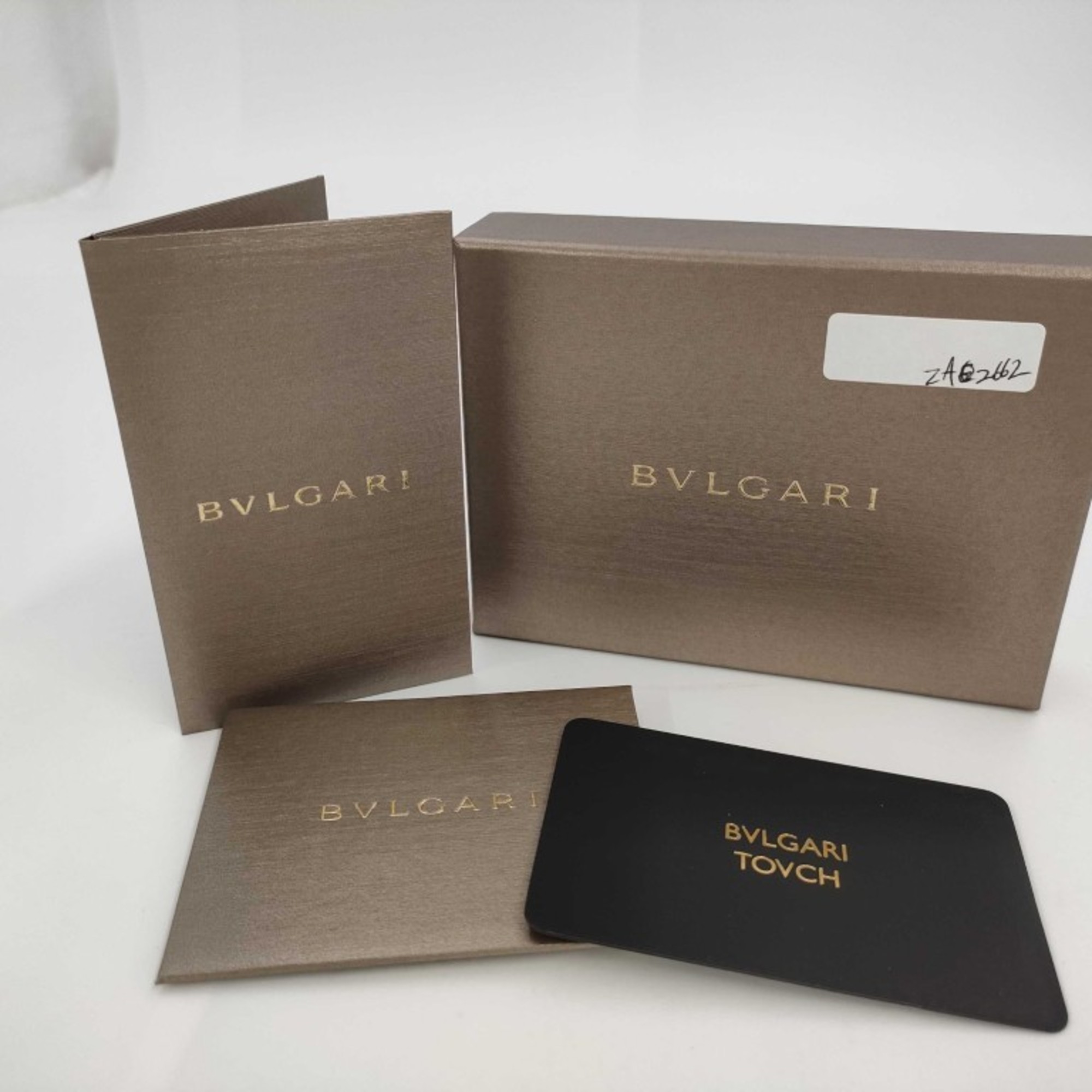 BVLGARI Business Card Case 280297 Black Leather for Men and Women
