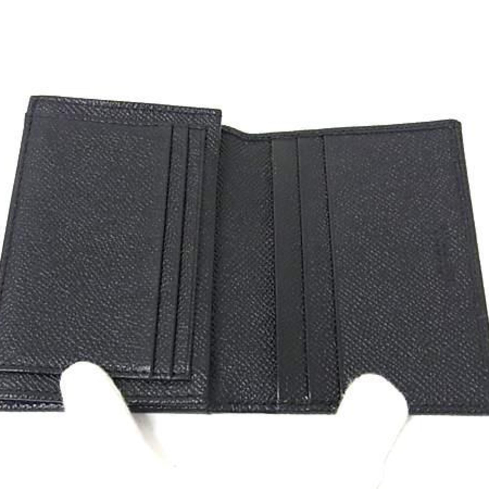 BVLGARI Classico Business Card Holder 20361 in Black Leather for Men and Women