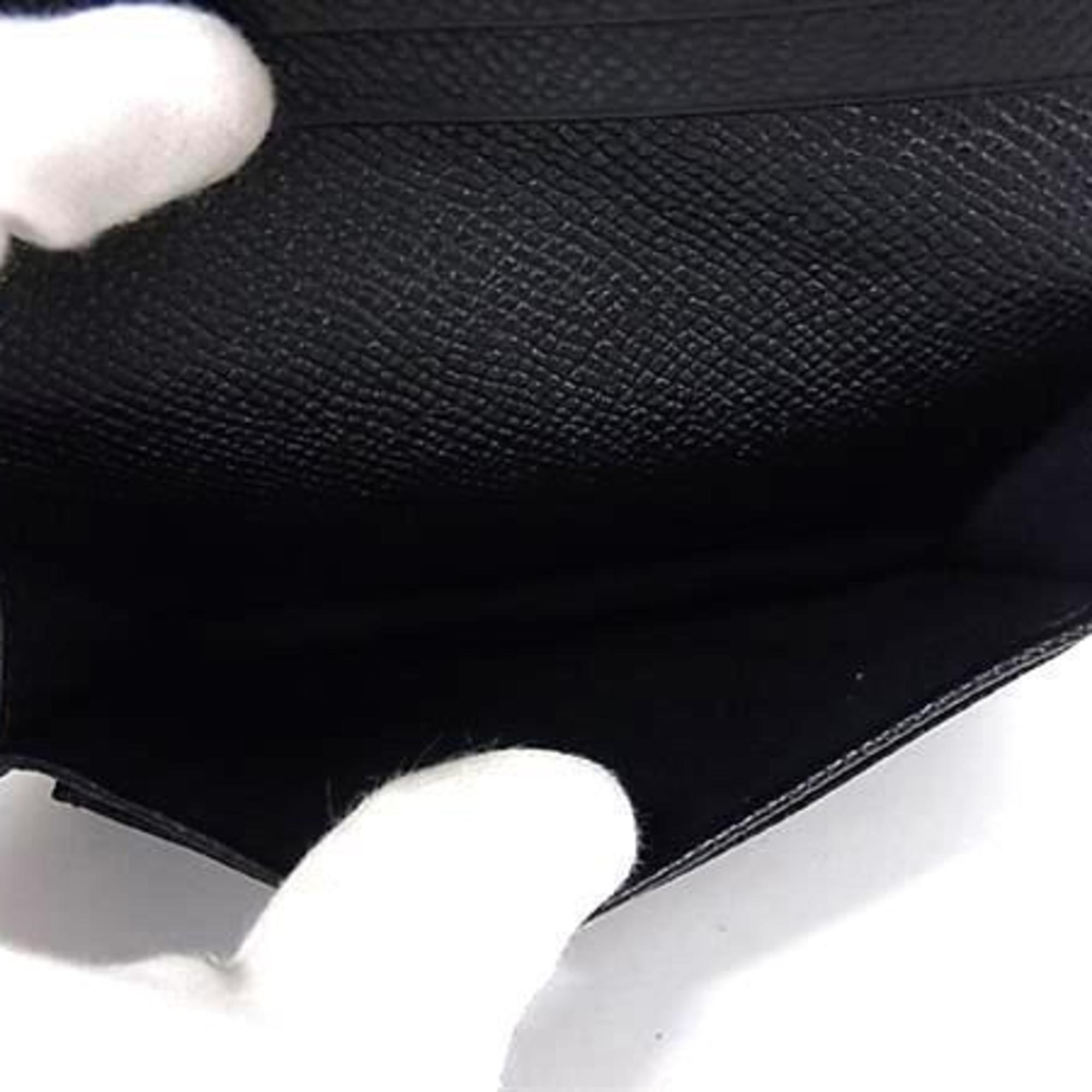 BVLGARI Classico Business Card Holder 20361 in Black Leather for Men and Women