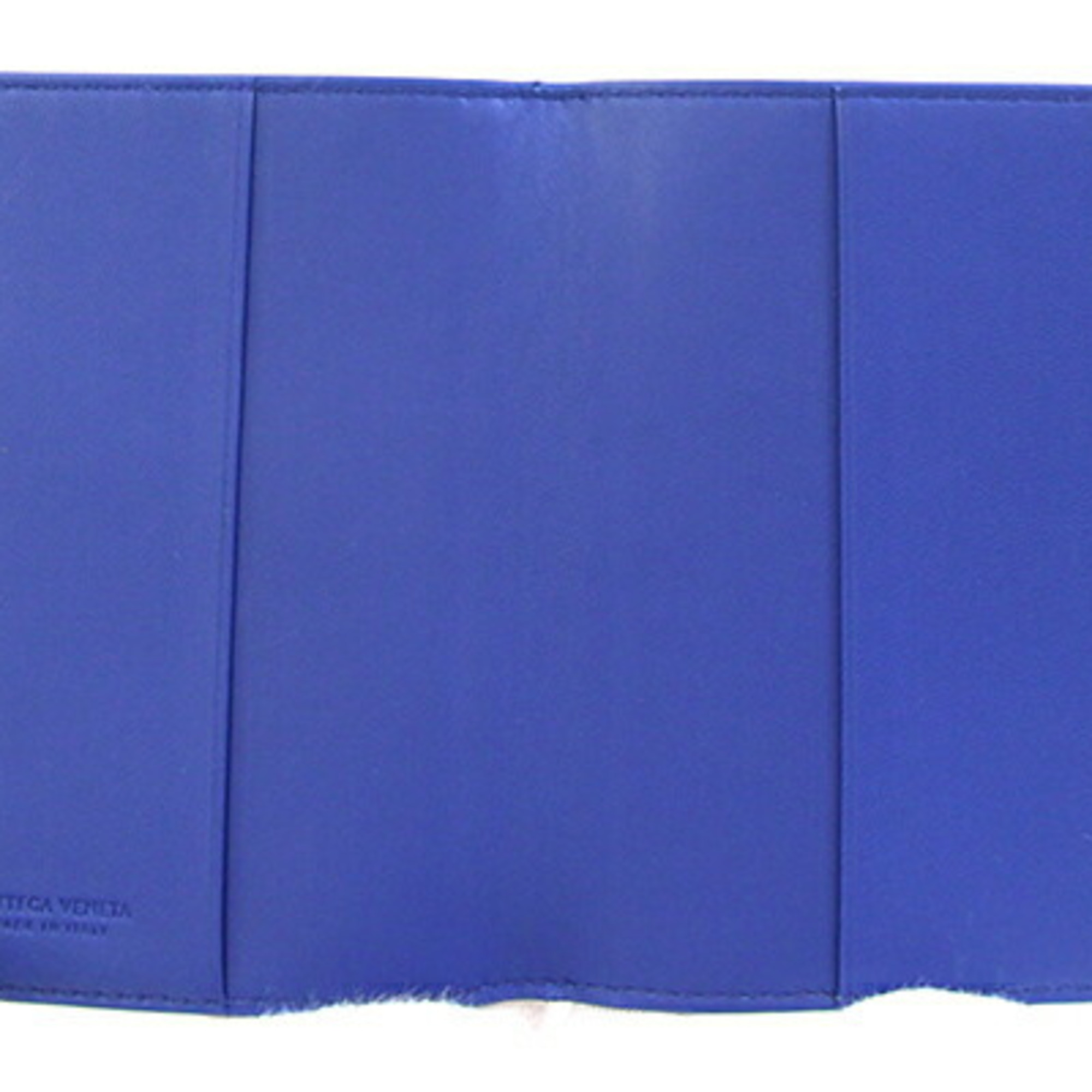 Bottega Veneta Passport Case, Intrecciato Black and Blue Leather, Cover for Men Women, BOTTEGA VENETA