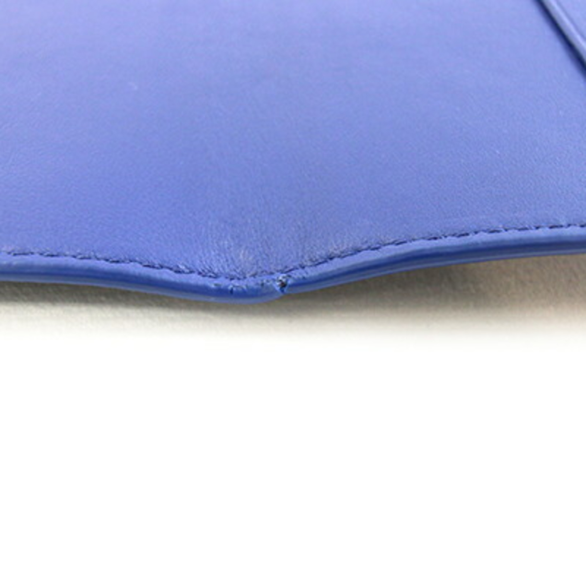 Bottega Veneta Passport Case, Intrecciato Black and Blue Leather, Cover for Men Women, BOTTEGA VENETA