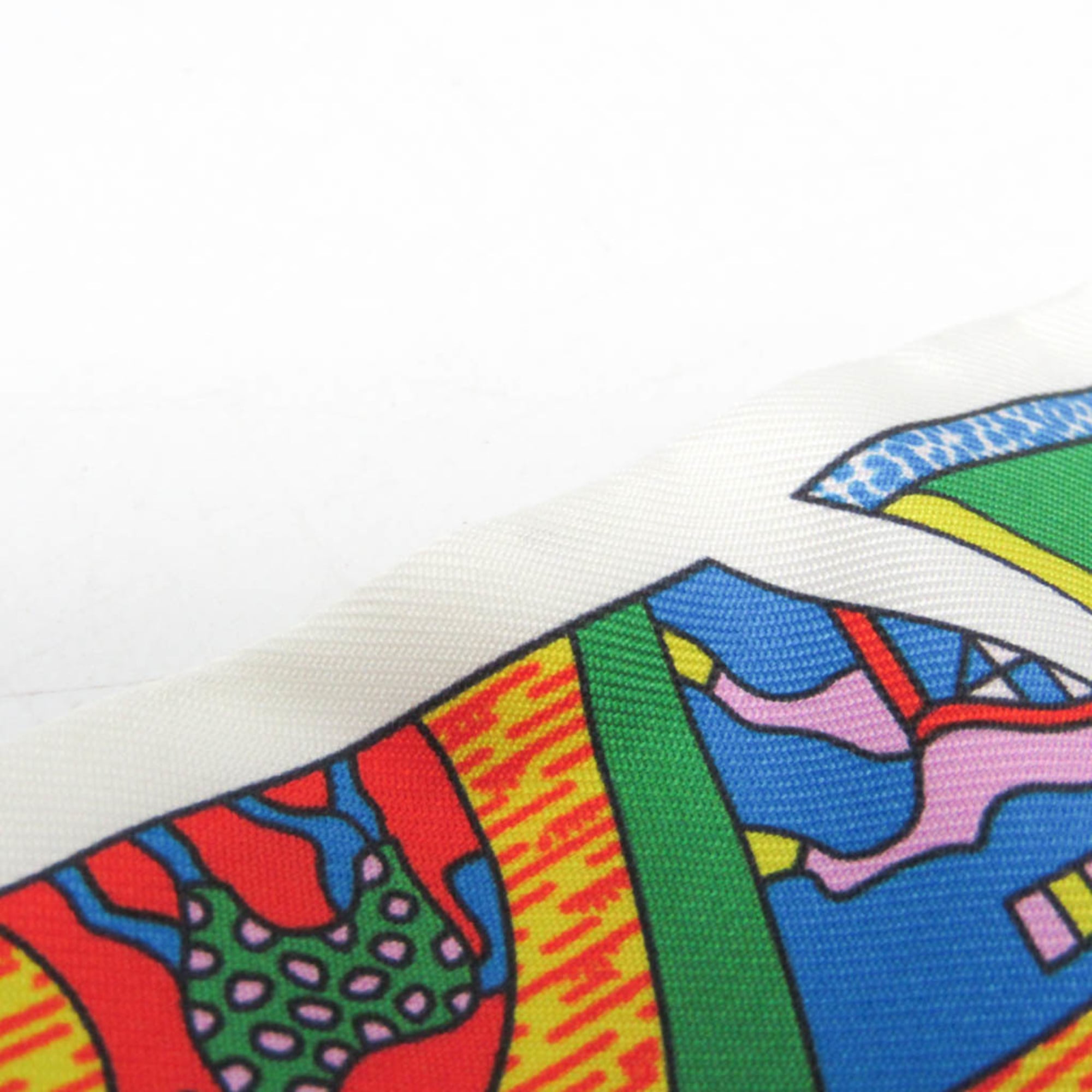 Hermes Twilly FACTRY SUITE 063975S Women's Silk Scarf Multi-color