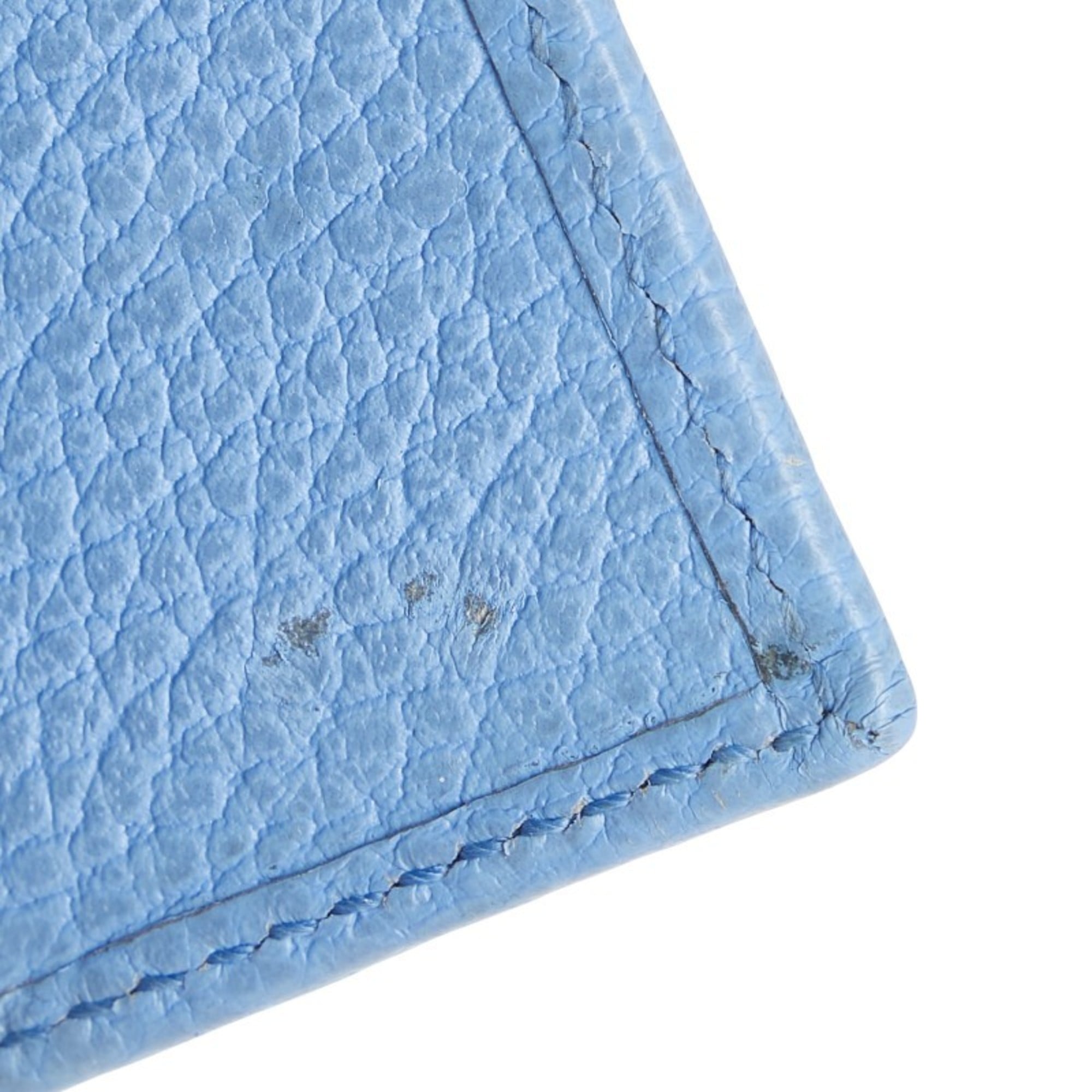 Gucci GG Marmont Double G Key Case 456118 Light Blue Leather Women's GUCCI