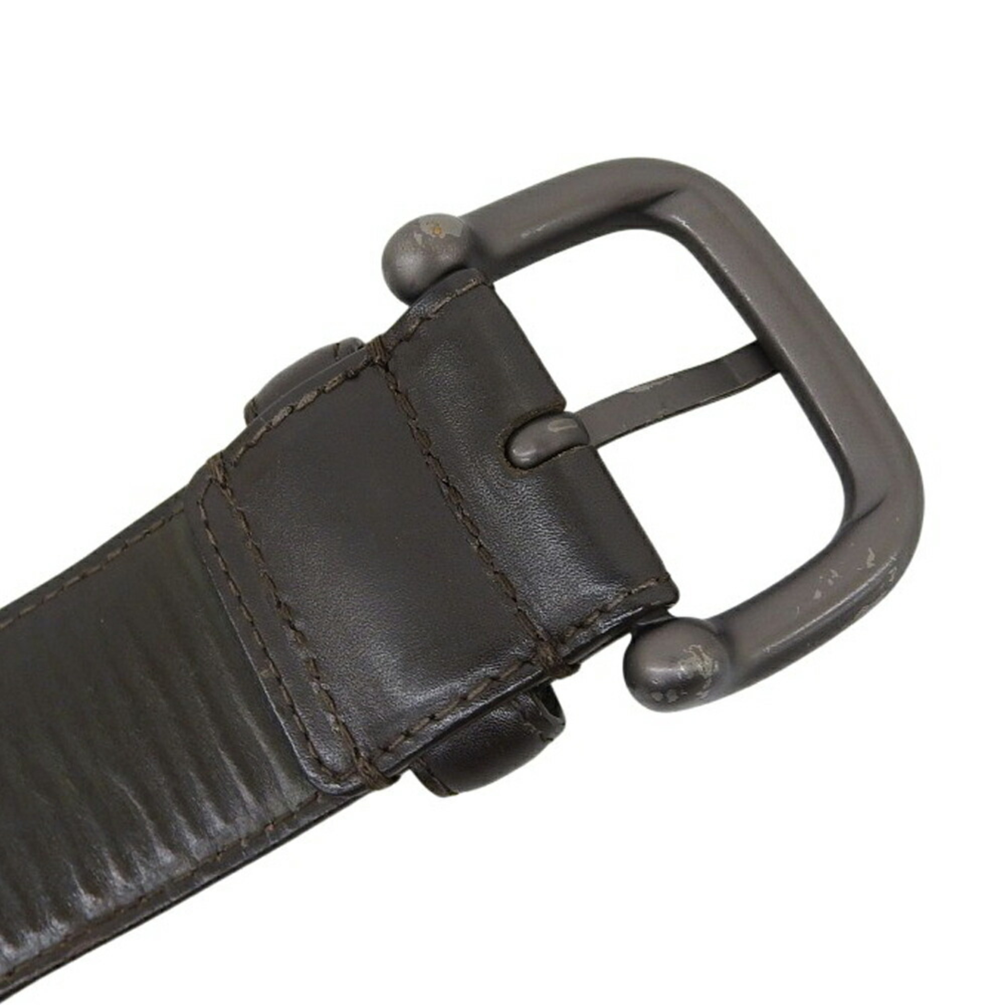 Bottega Veneta Men's Intrecciato Belt, 95cm, Dark Brown Leather