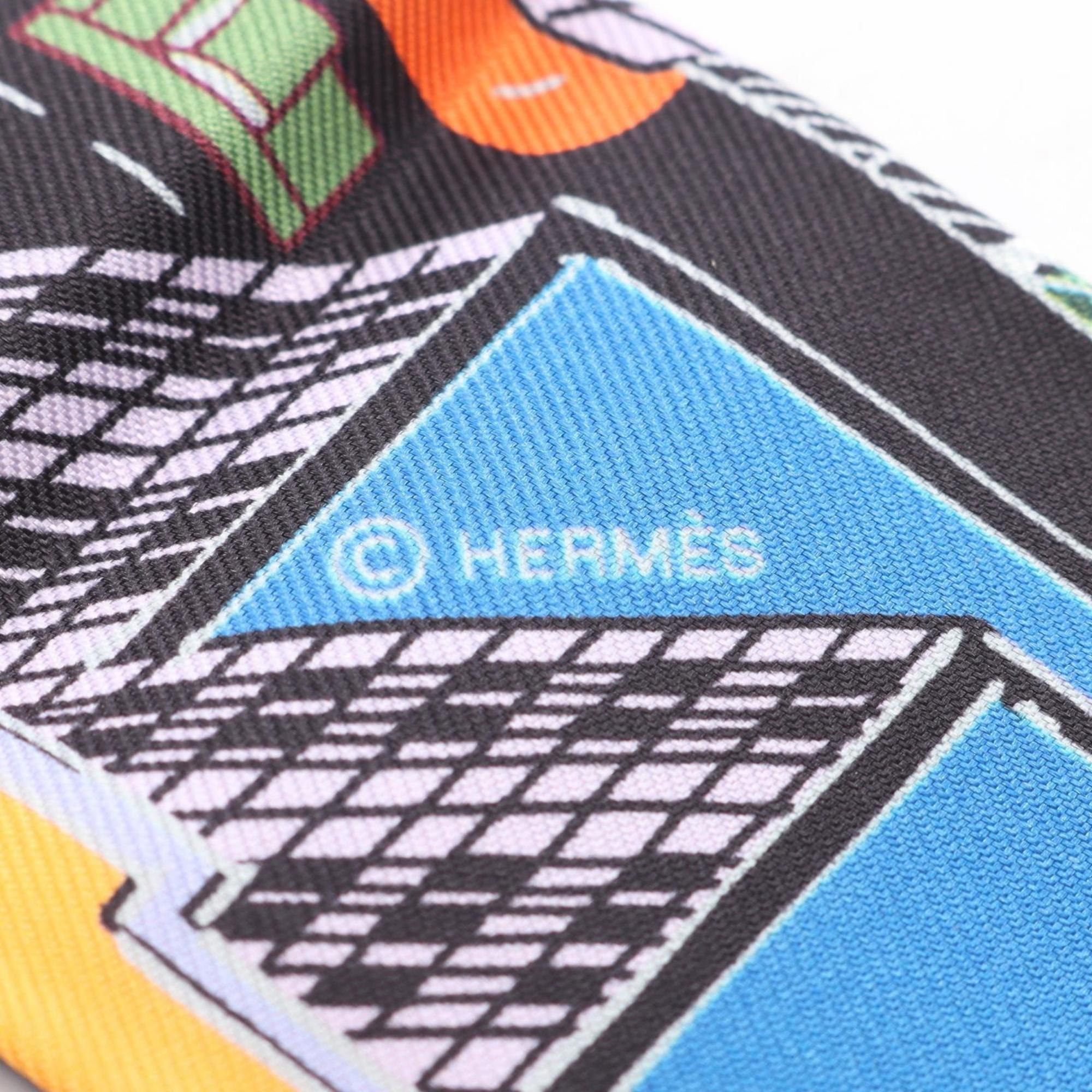Hermes Hermès Pantin City Twilly Silk Scarf for Women in Multicolor