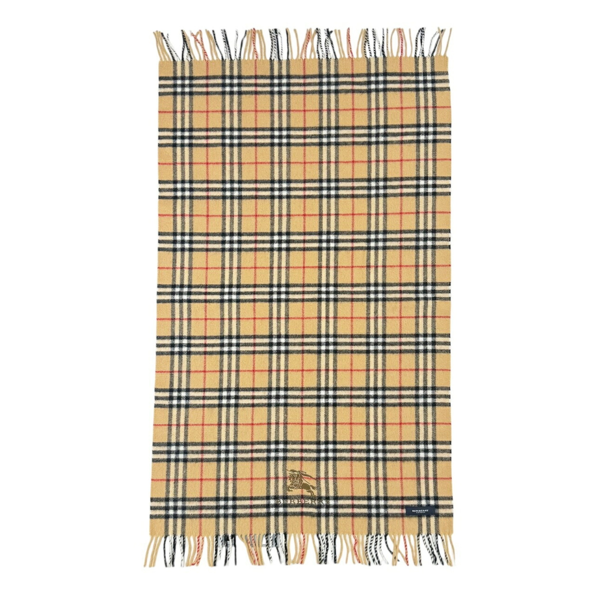 BURBERRY Nova Check Wool Scarf/Stole, Brown, Women's