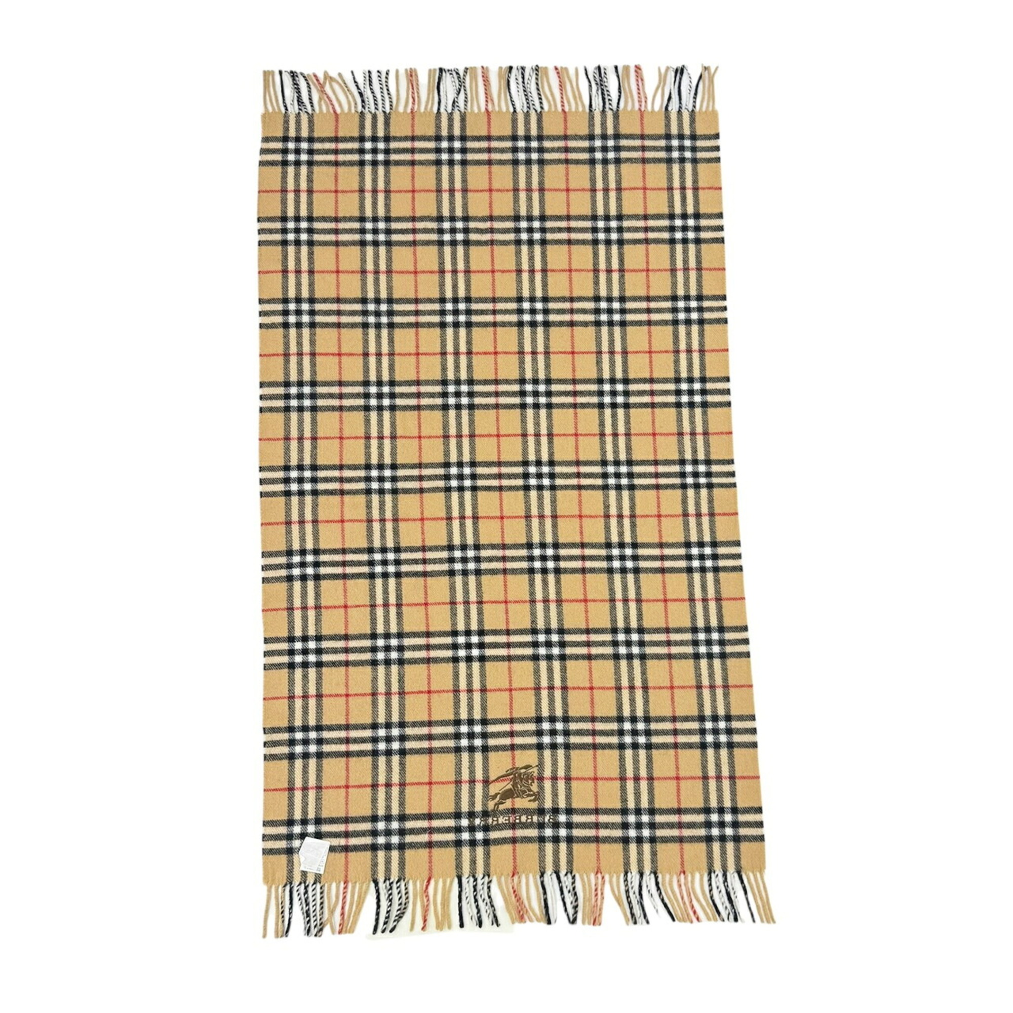 BURBERRY Nova Check Wool Scarf/Stole, Brown, Women's