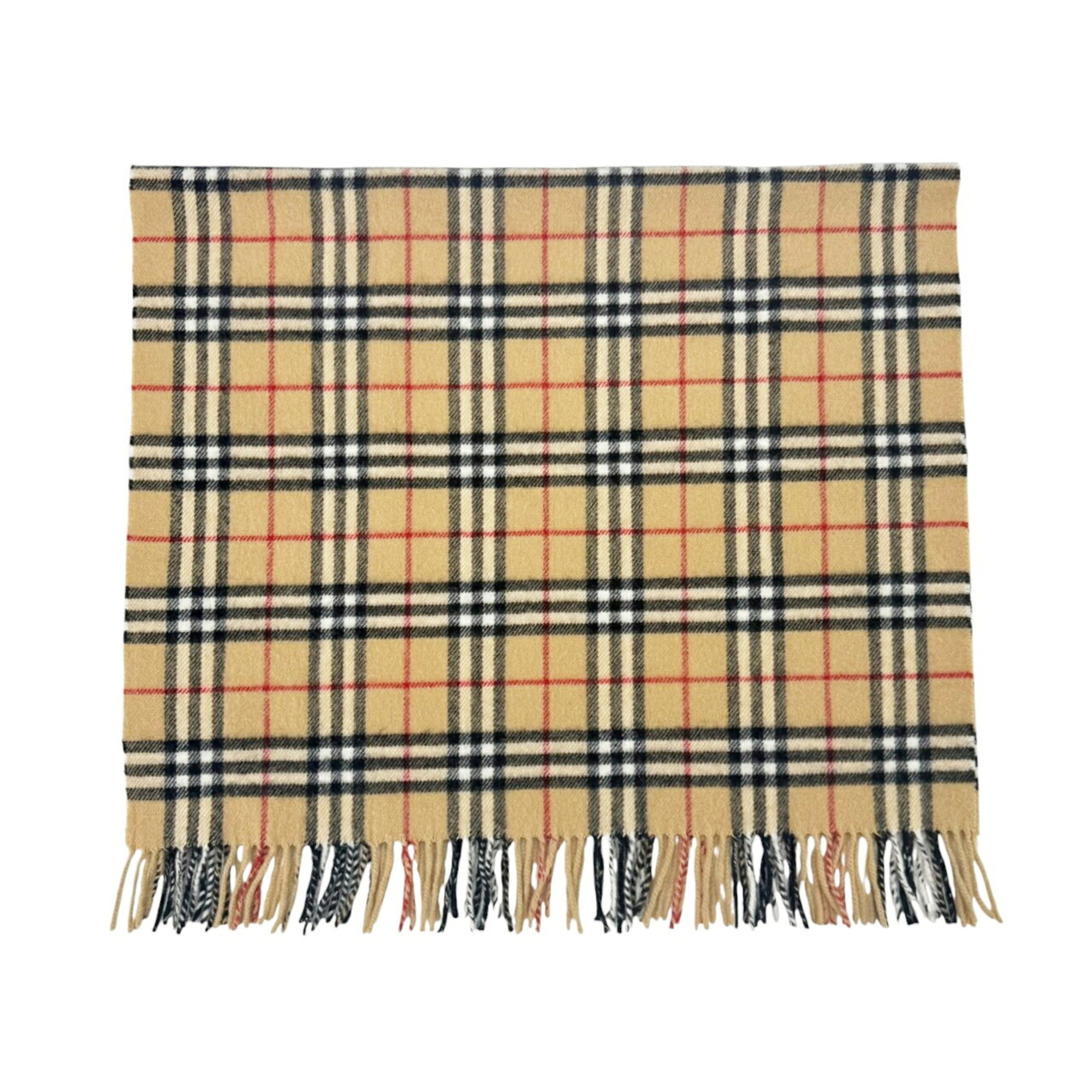 BURBERRY Nova Check Wool Scarf/Stole, Brown, Women's