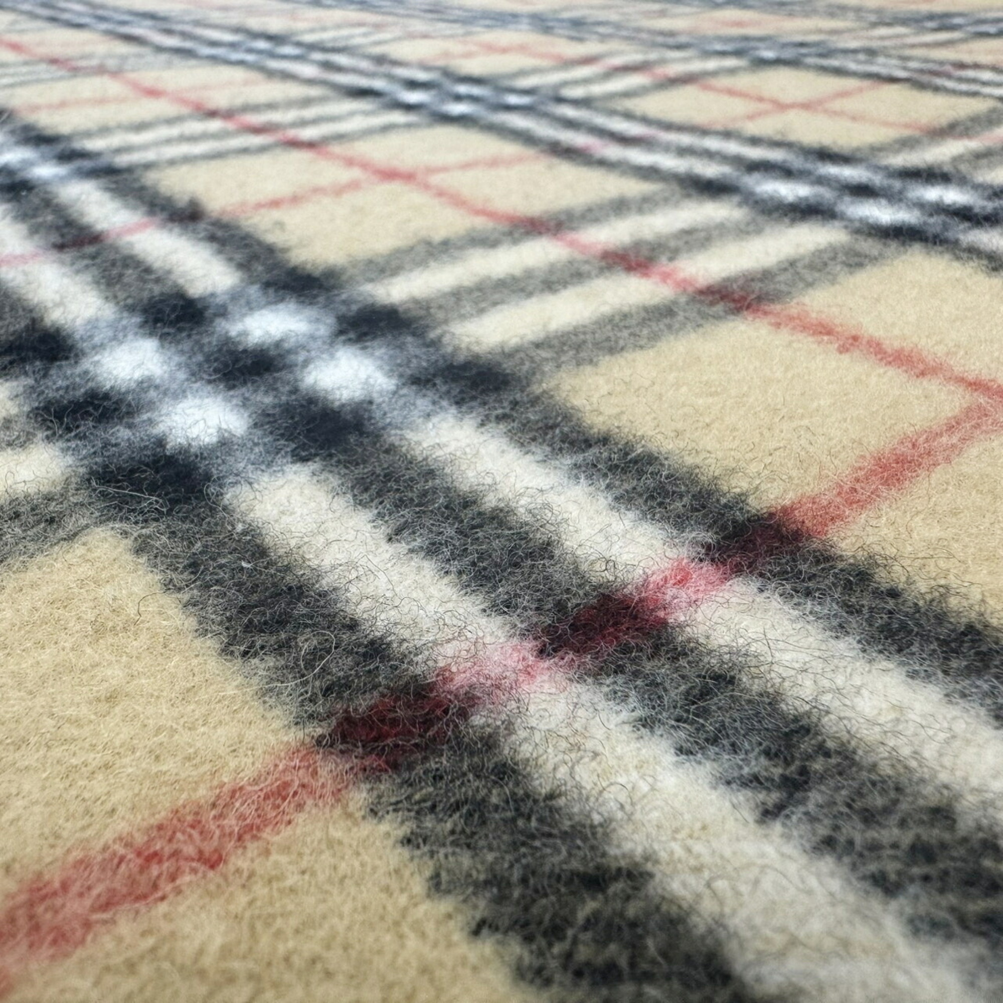 BURBERRY Nova Check Wool Scarf/Stole, Brown, Women's