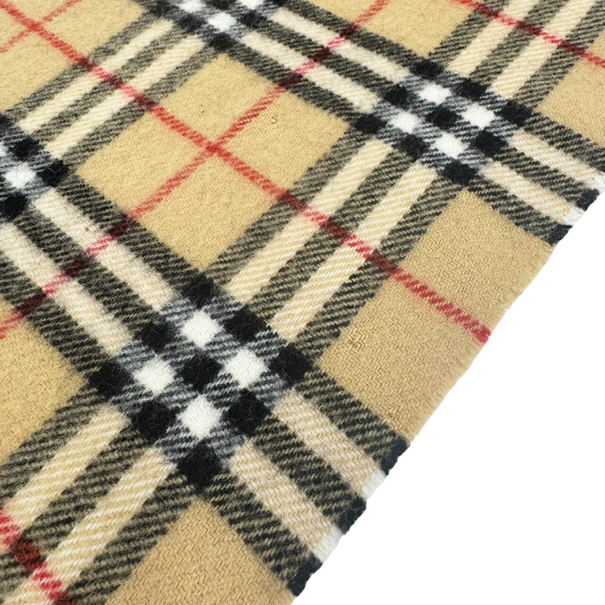 BURBERRY Nova Check Wool Scarf/Stole, Brown, Women's