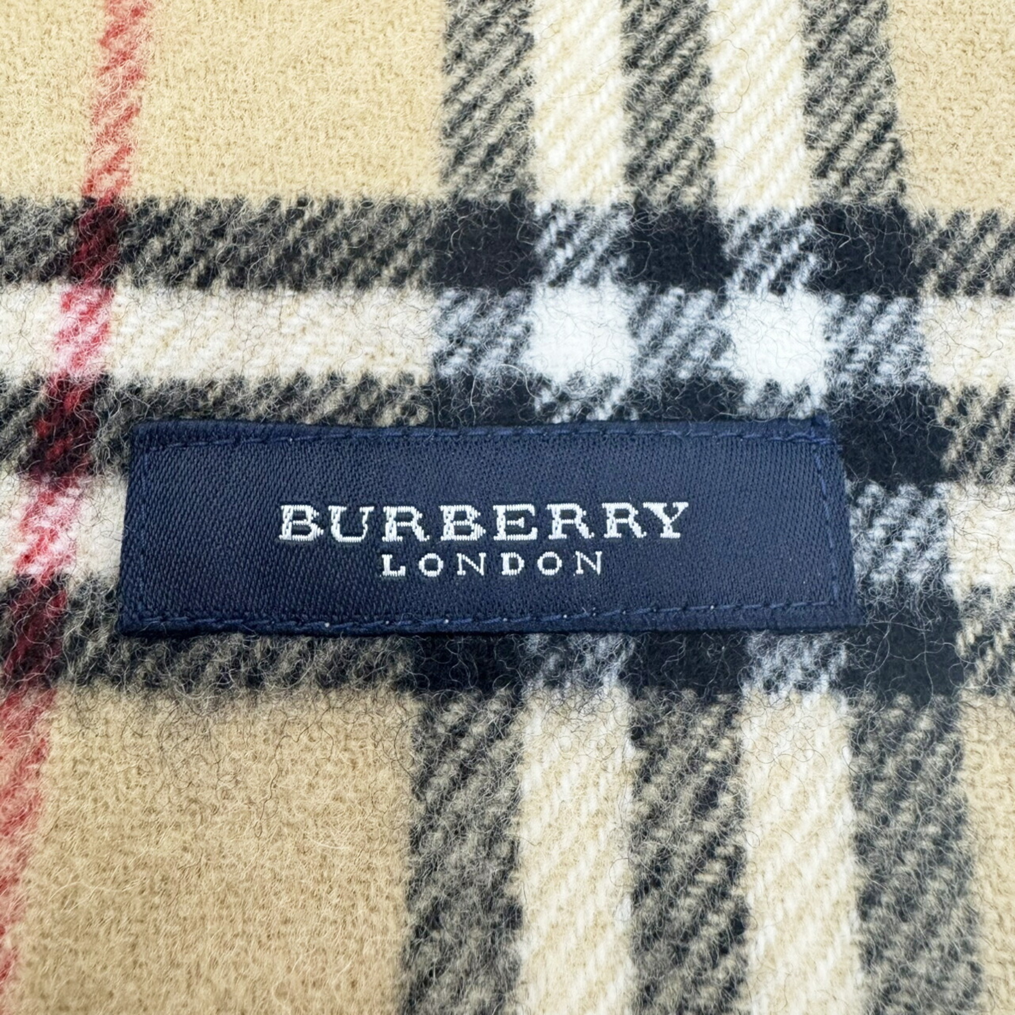 BURBERRY Nova Check Wool Scarf/Stole, Brown, Women's