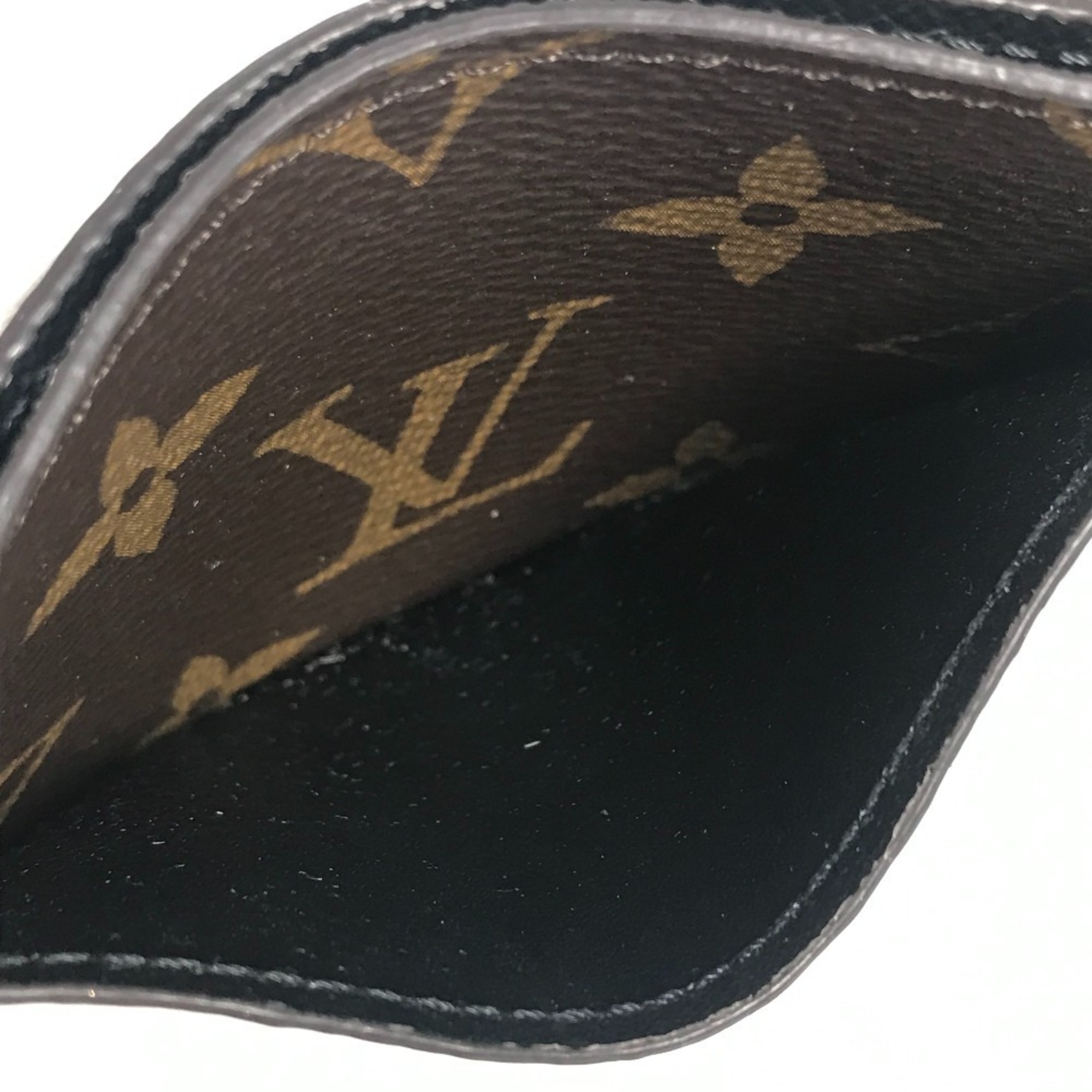 LOUIS VUITTON M69161 Monogram Reverse Porte Carte Sample Business Card Holder/Pass Case, Canvas, Men's/Women's, Brown, Like New