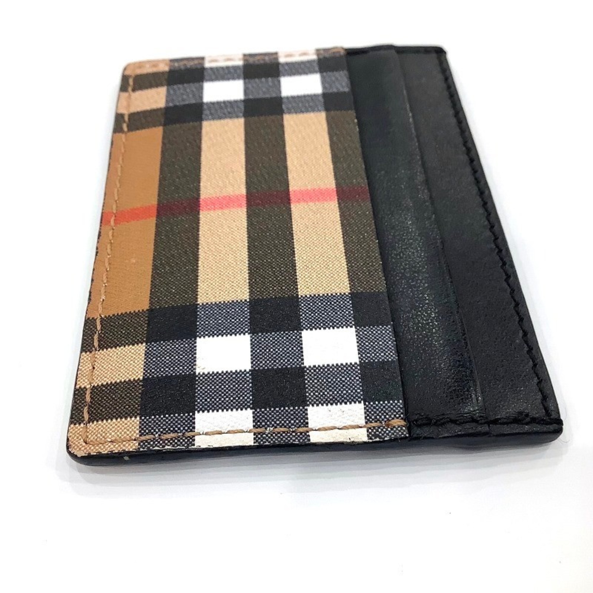 BURBERRY Nova Check Leather Card Case JA-24441