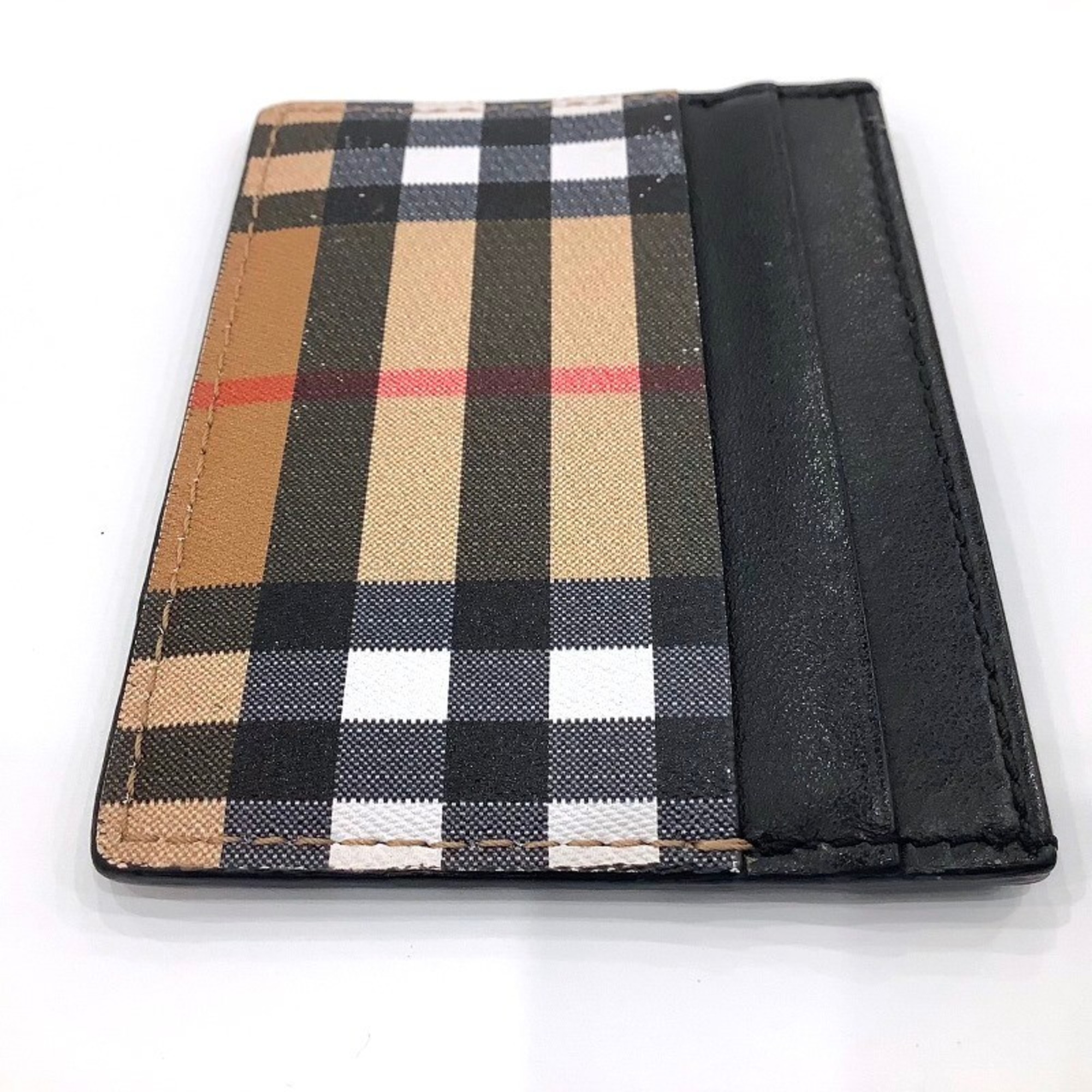 BURBERRY Nova Check Leather Card Case JA-24441