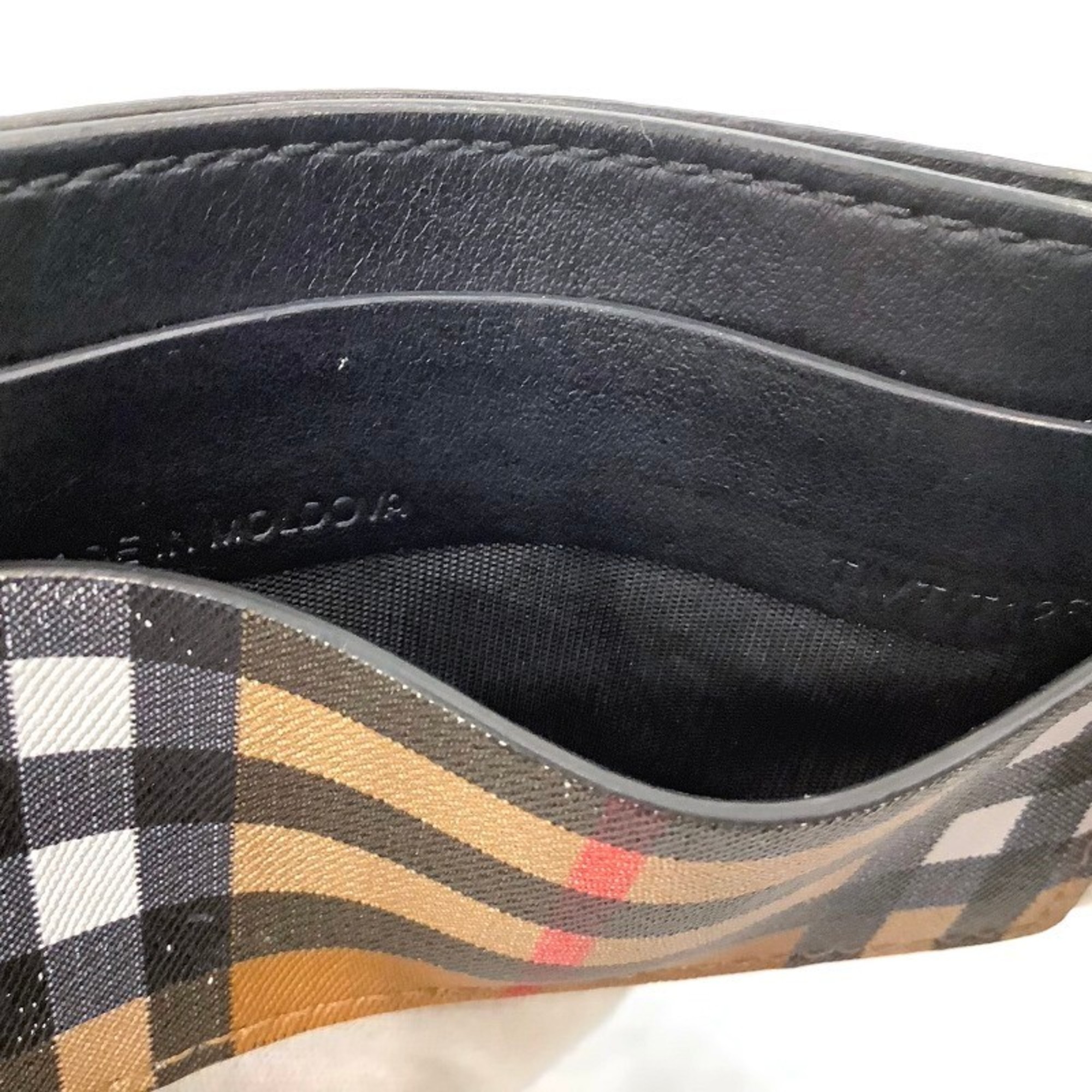 BURBERRY Nova Check Leather Card Case JA-24441