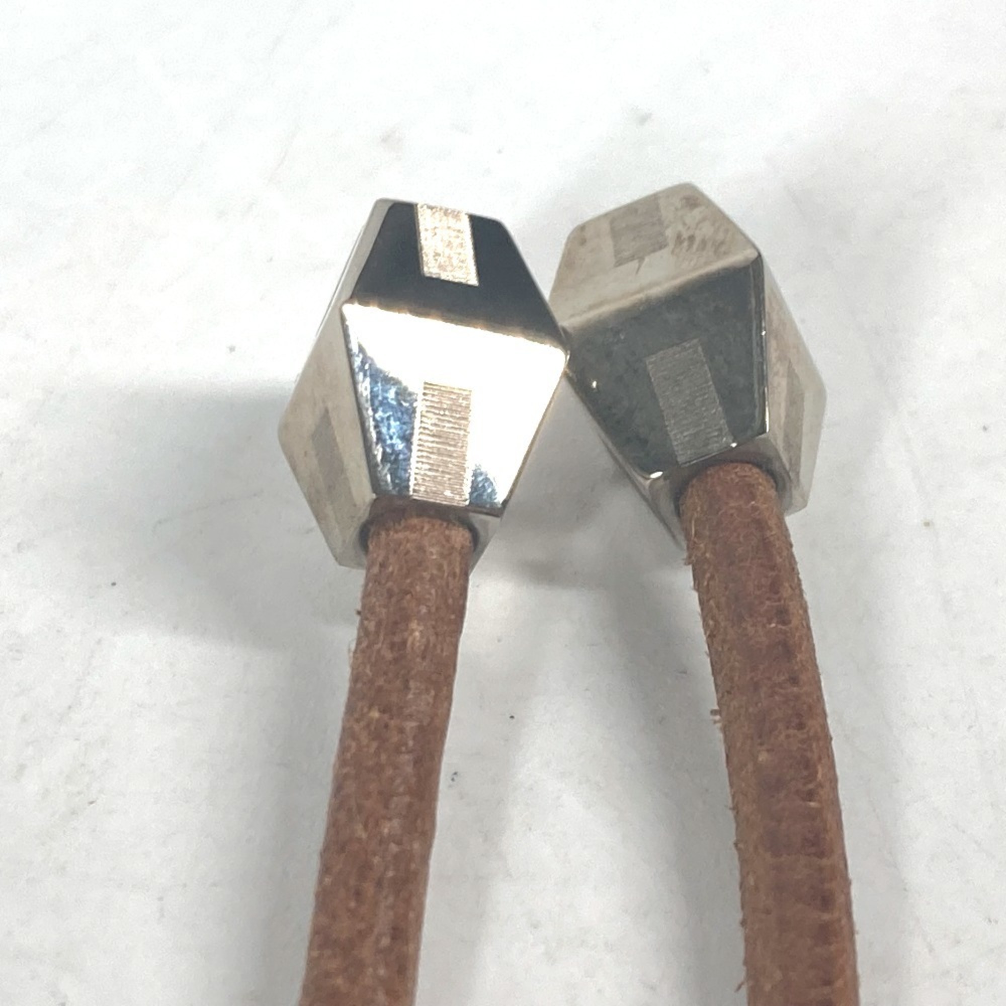 HERMES Hermes Cord Belt Leather Women's Beige