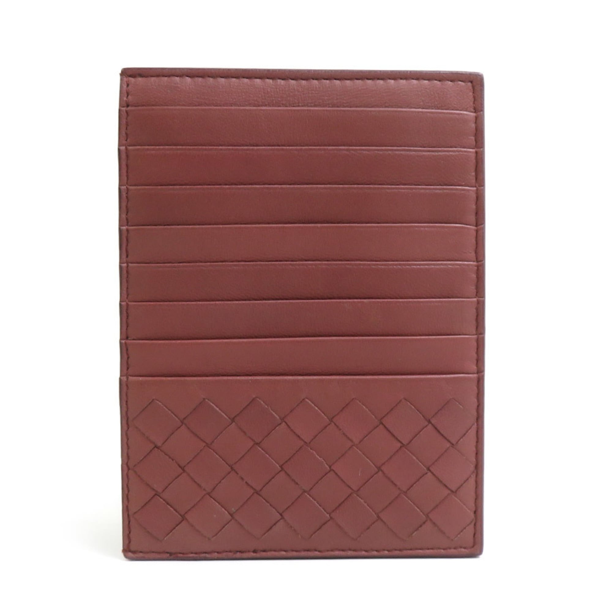 BOTTEGA VENETA Wallet/Coin Case, Business Card Holder/Card Intrecciato Leather, Brown, Men's/Women's, 55874g