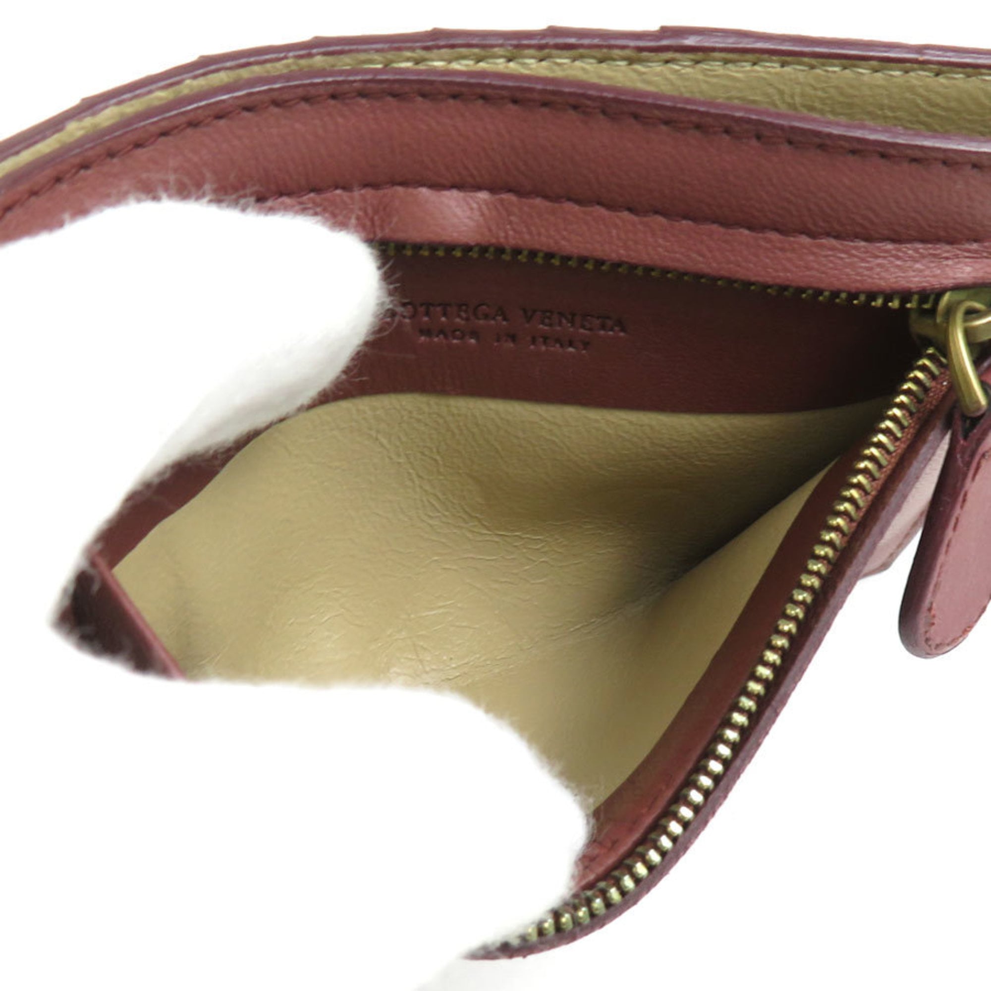 BOTTEGA VENETA Wallet/Coin Case, Business Card Holder/Card Intrecciato Leather, Brown, Men's/Women's, 55874g