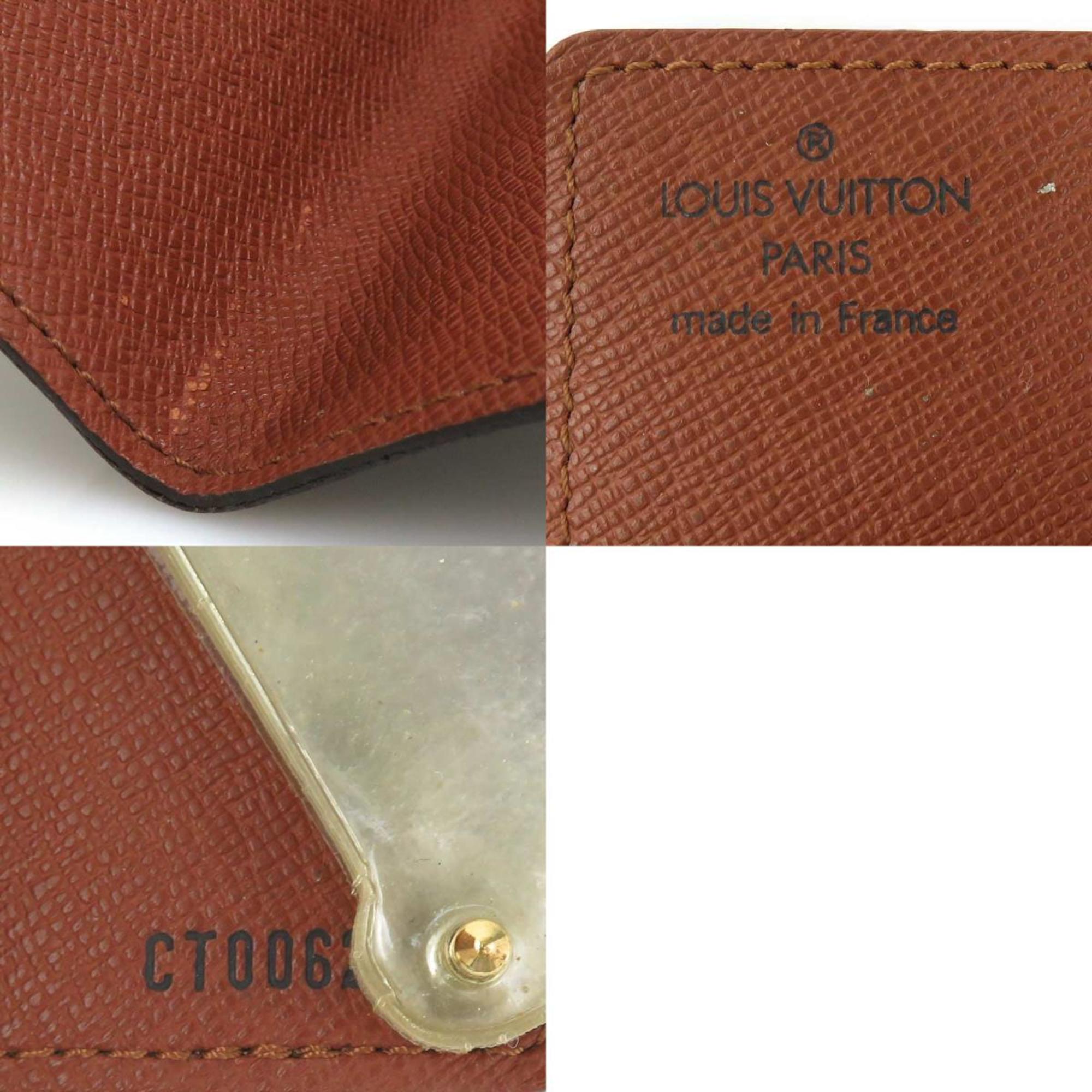 Louis Vuitton LOUIS VUITTON Business Card Holder/Card Case Monogram Porte Carte Credit Pression Canvas Brown Men's Women's M60937 h30877g